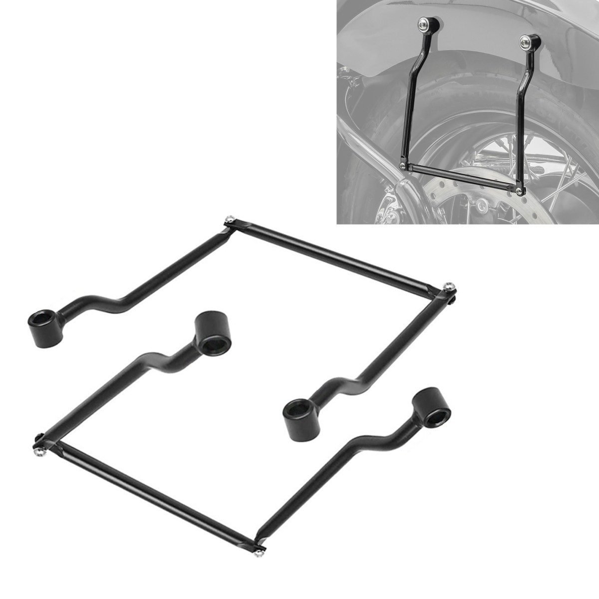 Craftride Satteltasche Set Überwurf Satteltaschen und Satteltaschenhalter passend für Chopper