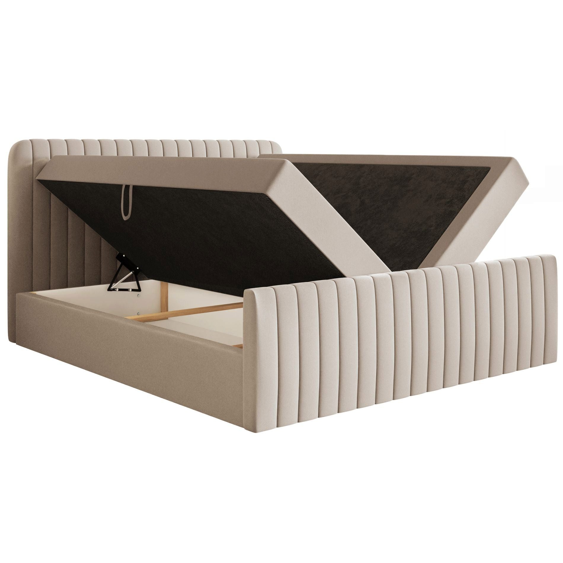Selsey Boxbett SALIANO, Polsterbett mit Bettkasten, Matratze & Topper, Samt oder Chenille