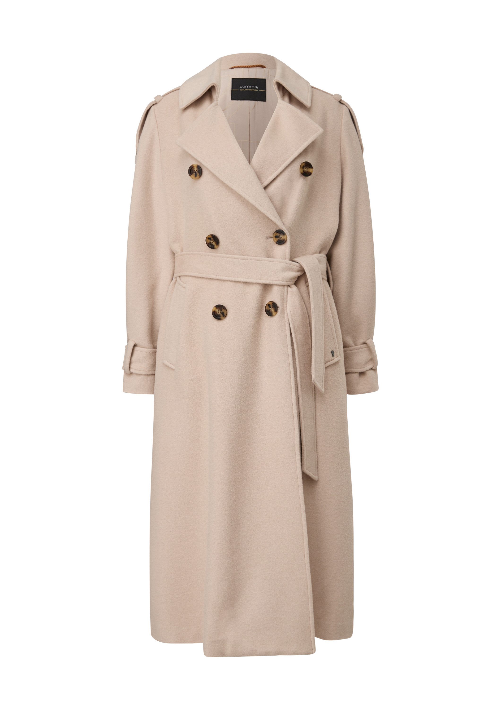 comma Trenchcoat Outdoor-Mantel Trenchcoat aus Wolle und Viskose