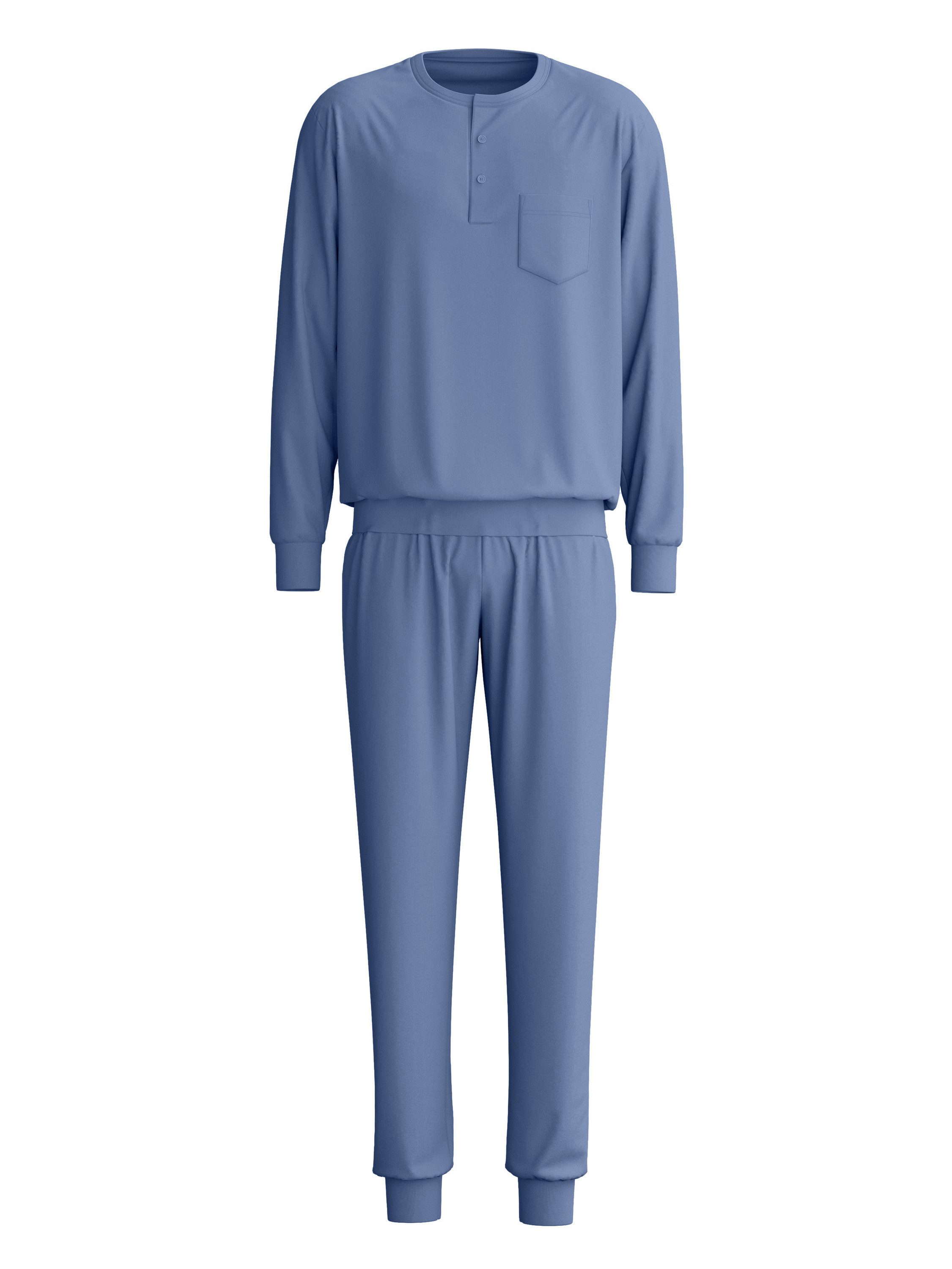 CALIDA Pyjama Relax Choice Herren (2 tlg) weich, bequem mit Brusttasche
