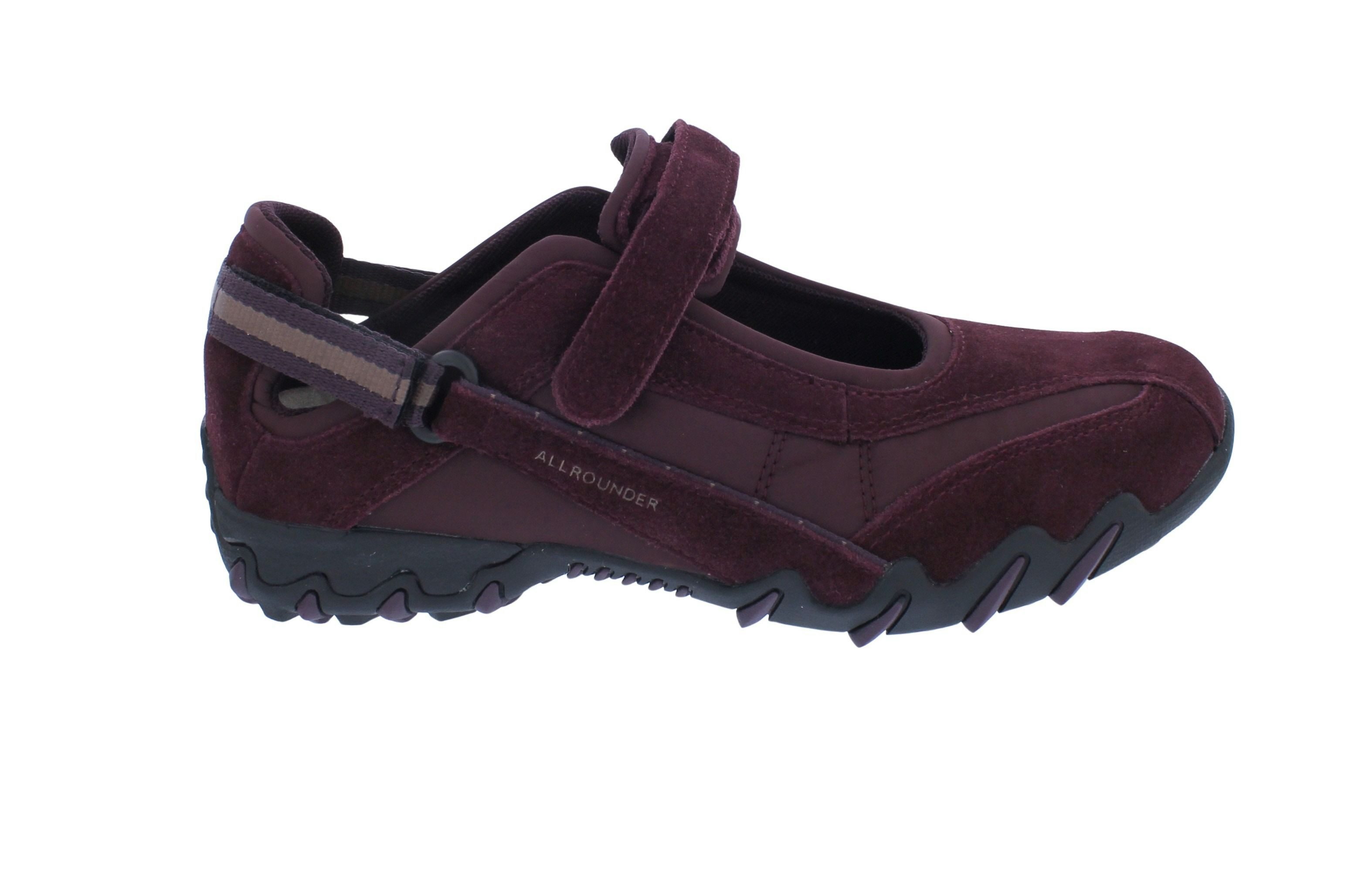 Allrounder Allrounder Sneaker Niro 93/ 93, Velourleder mit Nylon-Stoff, Weinrot, Klettschuh