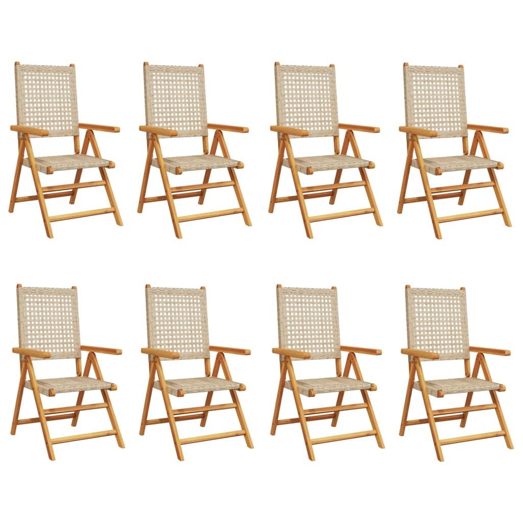 vidaXL Gartenstuhl Gartenstuhl Verstellbar 8 Stk. günstig online kaufen