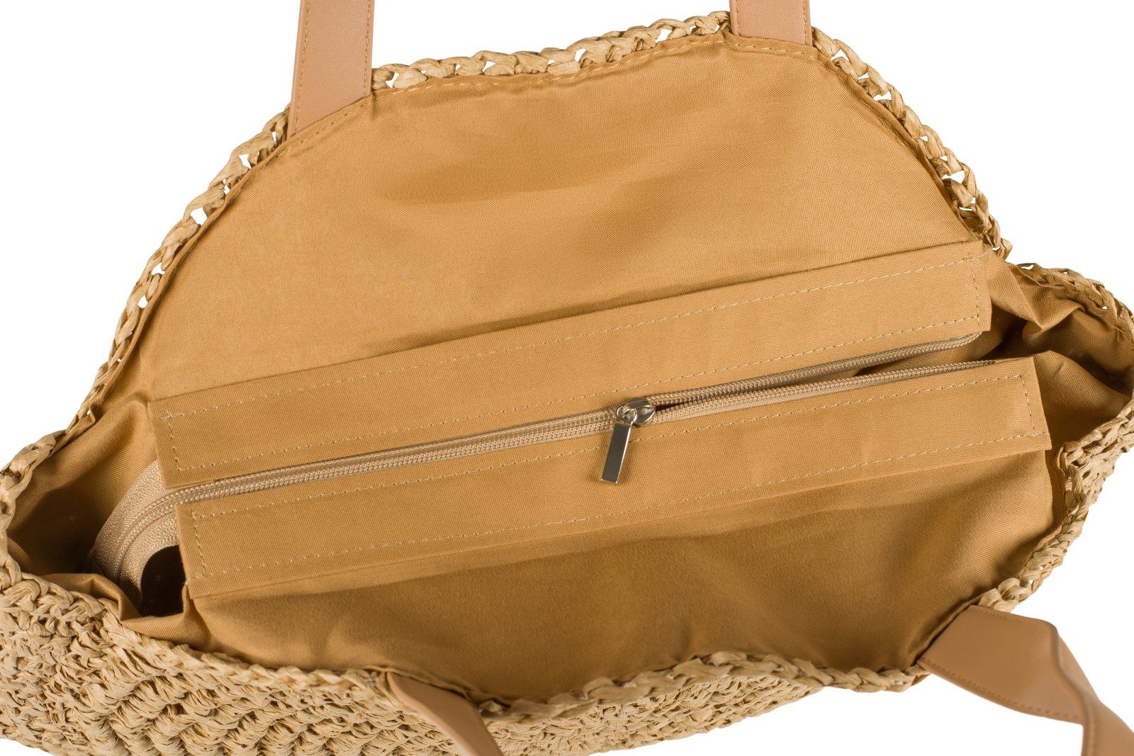 styleBREAKER Schultertasche Runde Flecht Schultertasche - Basttasche (1-tlg)