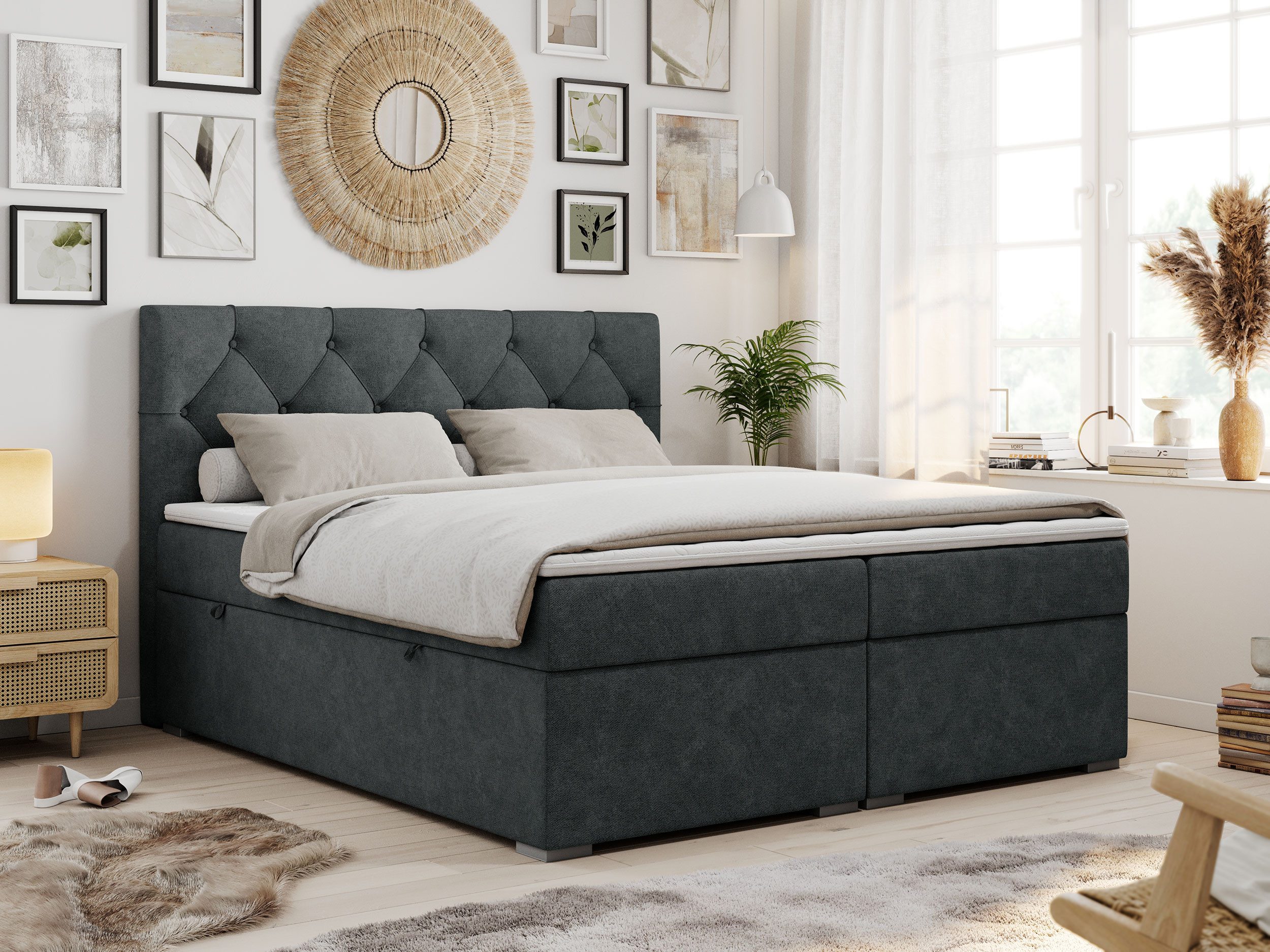MKS MÖBEL Boxspringbett ALDA (Set, Packung, günstig online kaufen