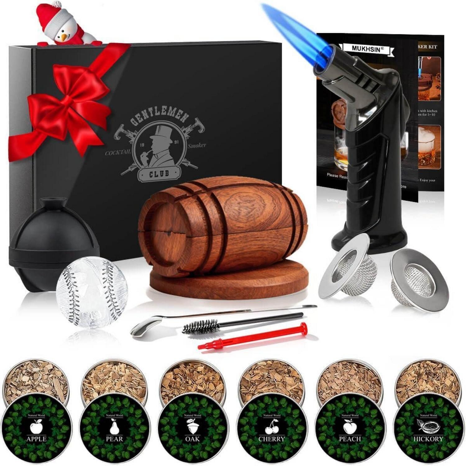 LuxusKollektion Cocktail-Set Whisky Räucherset mit Zubehör & Geschenkbox