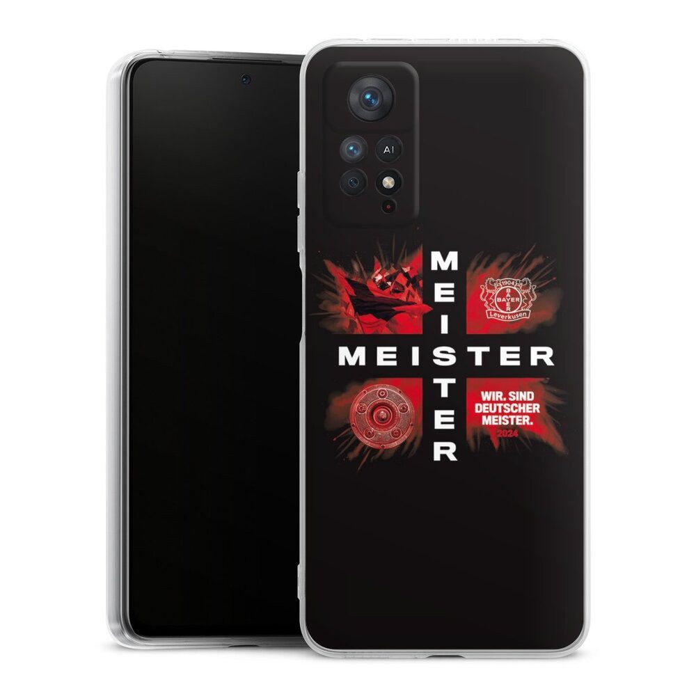 DeinDesign Handyhülle Bayer 04 Leverkusen Meister Offizielles Lizenzprodukt, Xiaomi Redmi Note 11 Pro 5G Silikon Hülle Bumper Case Smartphone Cover