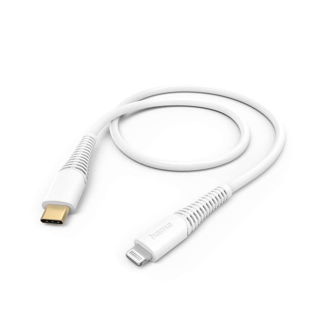 Hama Ladekabel, USB-C - Lightning, 1,5 m, Weiß USB-Kabel, Lightning, USB-C, (150 cm)