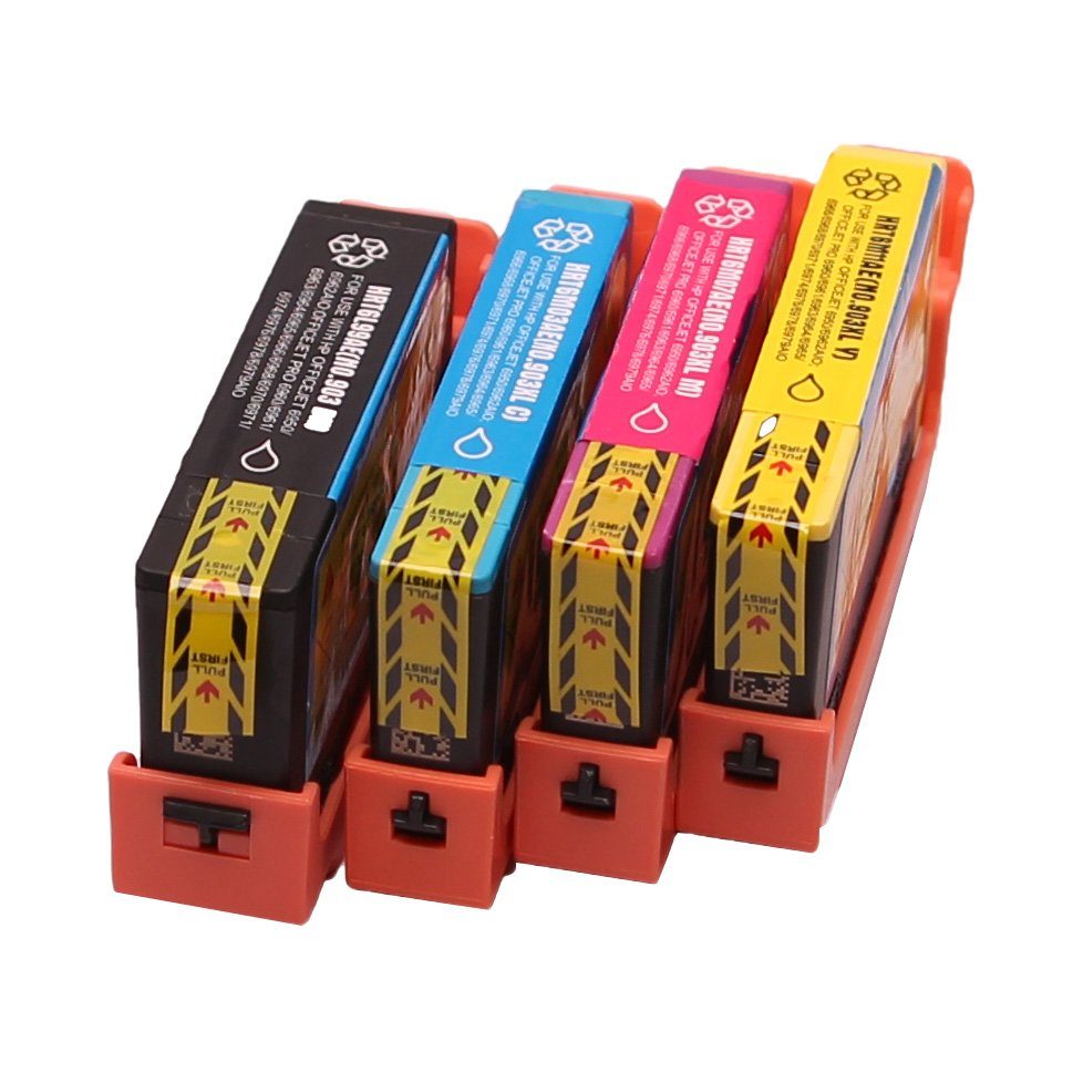 ABC Tintenpatrone (Kompatibles Set 4x Druckerpatrone für HP 903XL OfficeJet 6950 Pro, ABC)