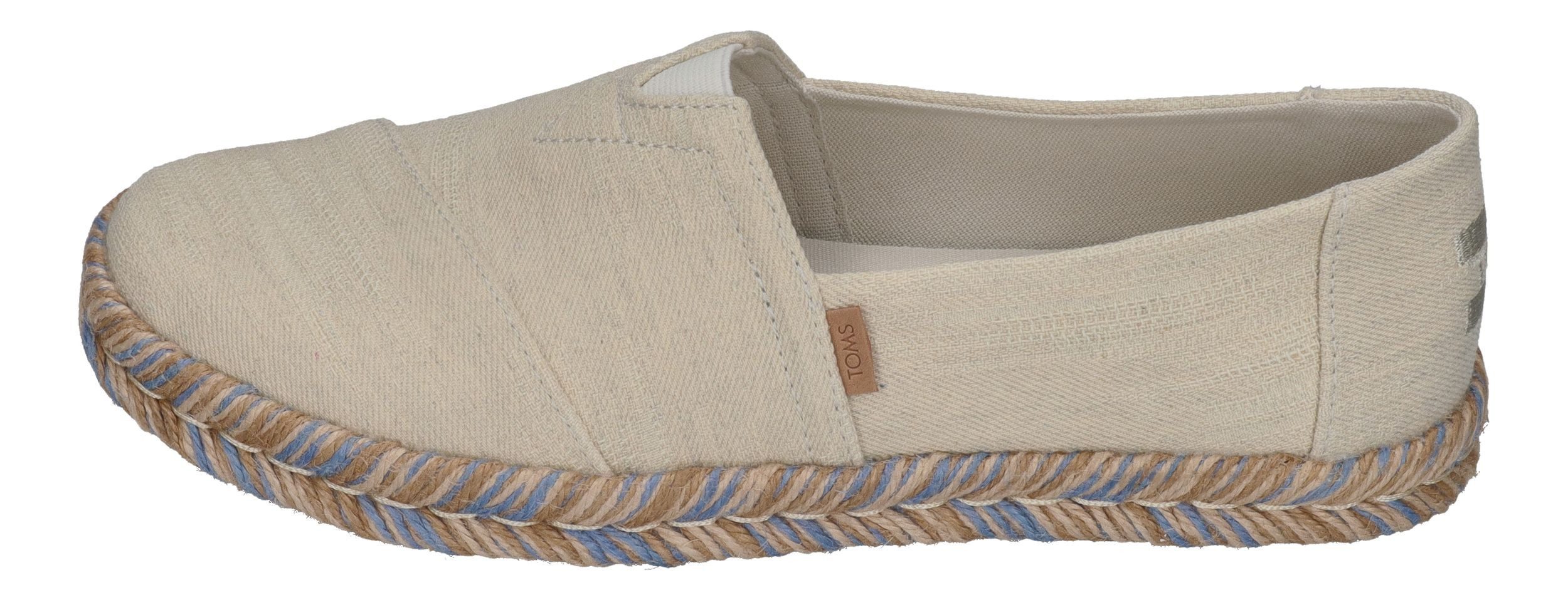TOMS ALPARGATA ROPE 2.0 Espadrille White Onyx Textured Denim