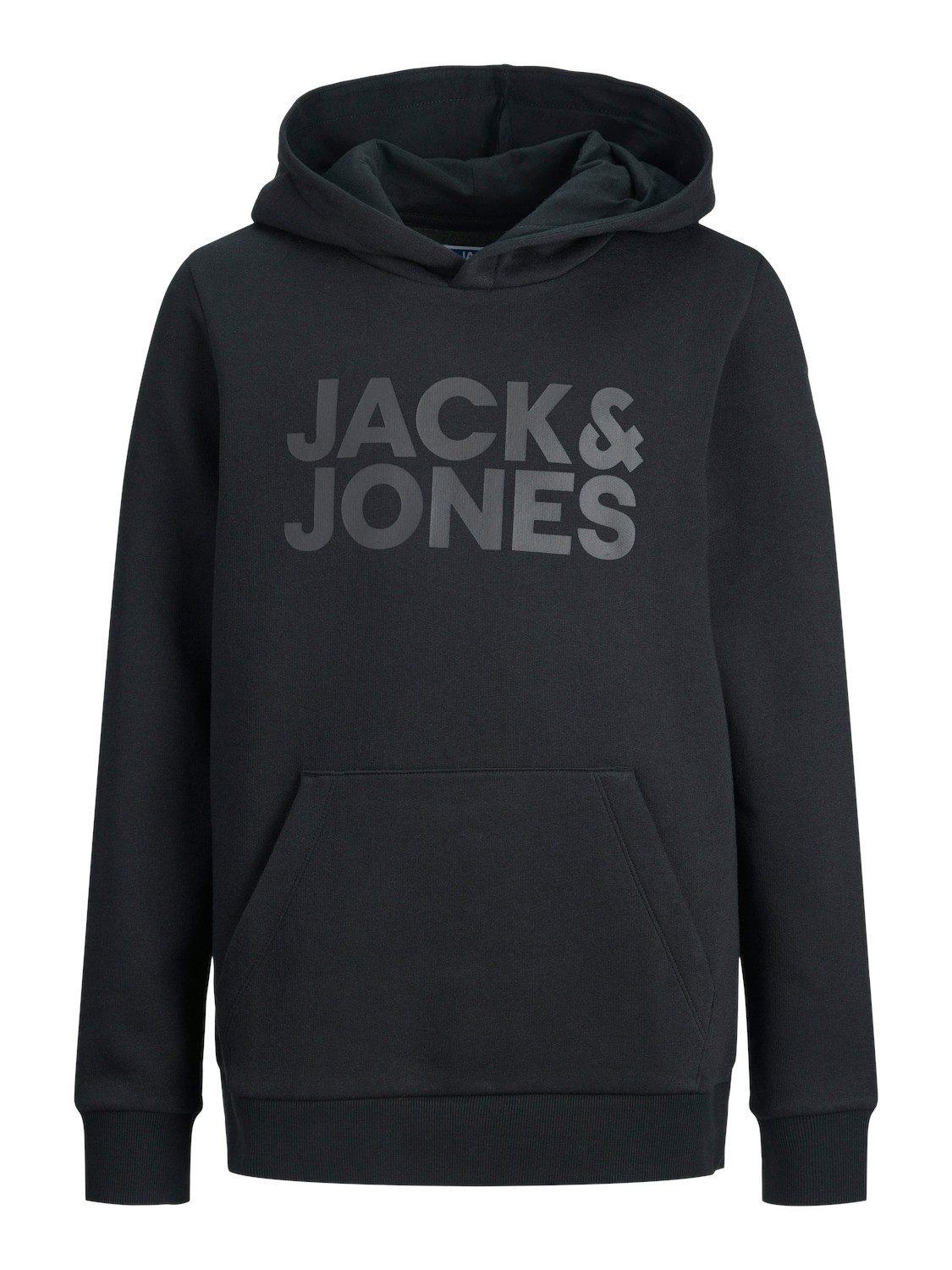 Kapuzensweatshirt JJECORP mit Druck, Kängurutasche, pflegeleicht