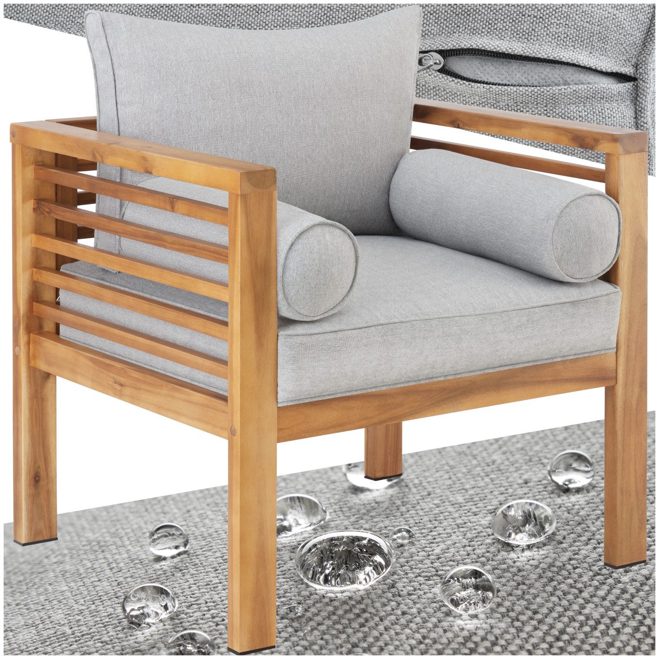 tectake Gartenstuhl Garten-Loungesessel (Set, 1 St), günstig online kaufen