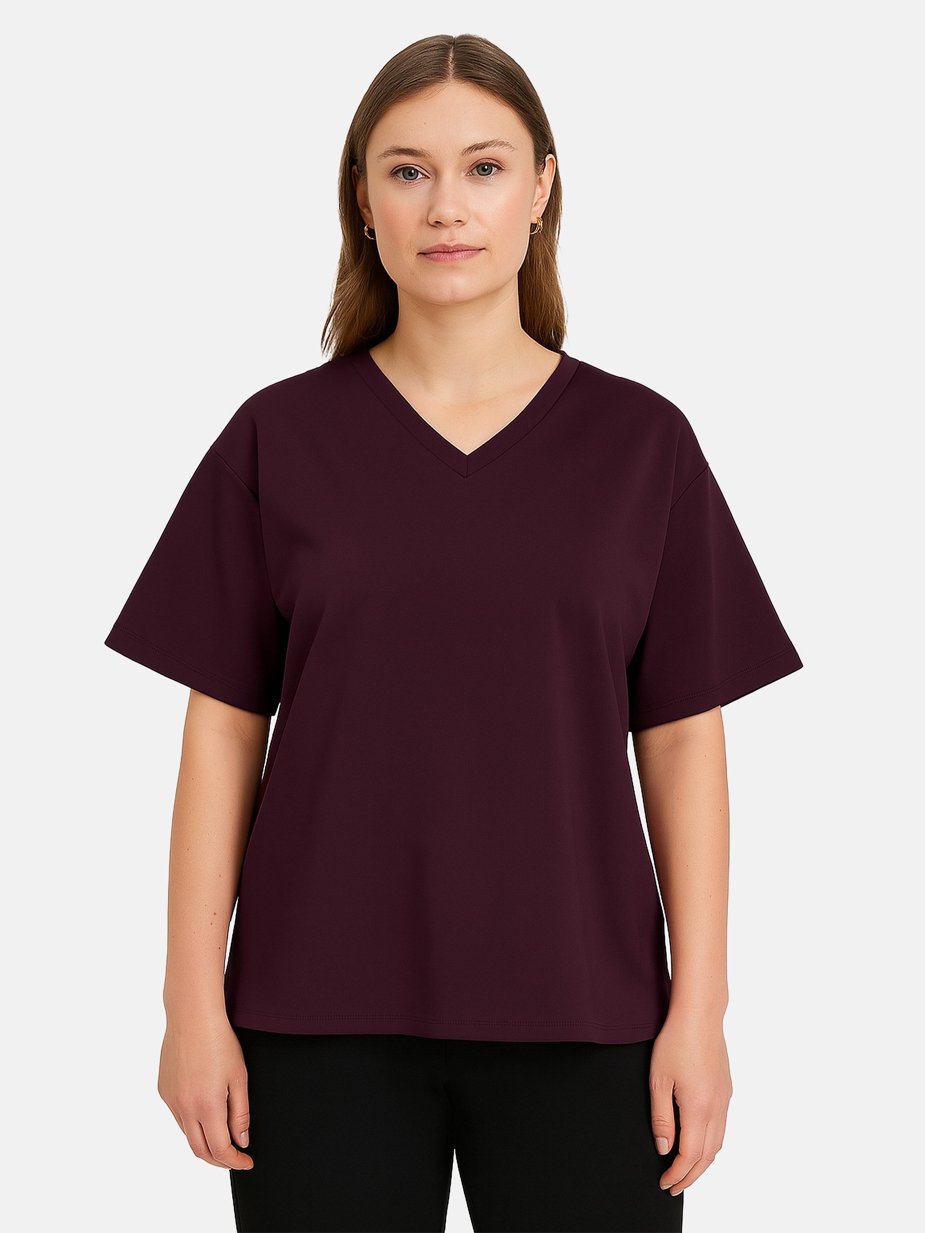 Vila T-Shirt V-Ausschnitt, Kurzarm, Casual Fit, günstig online kaufen