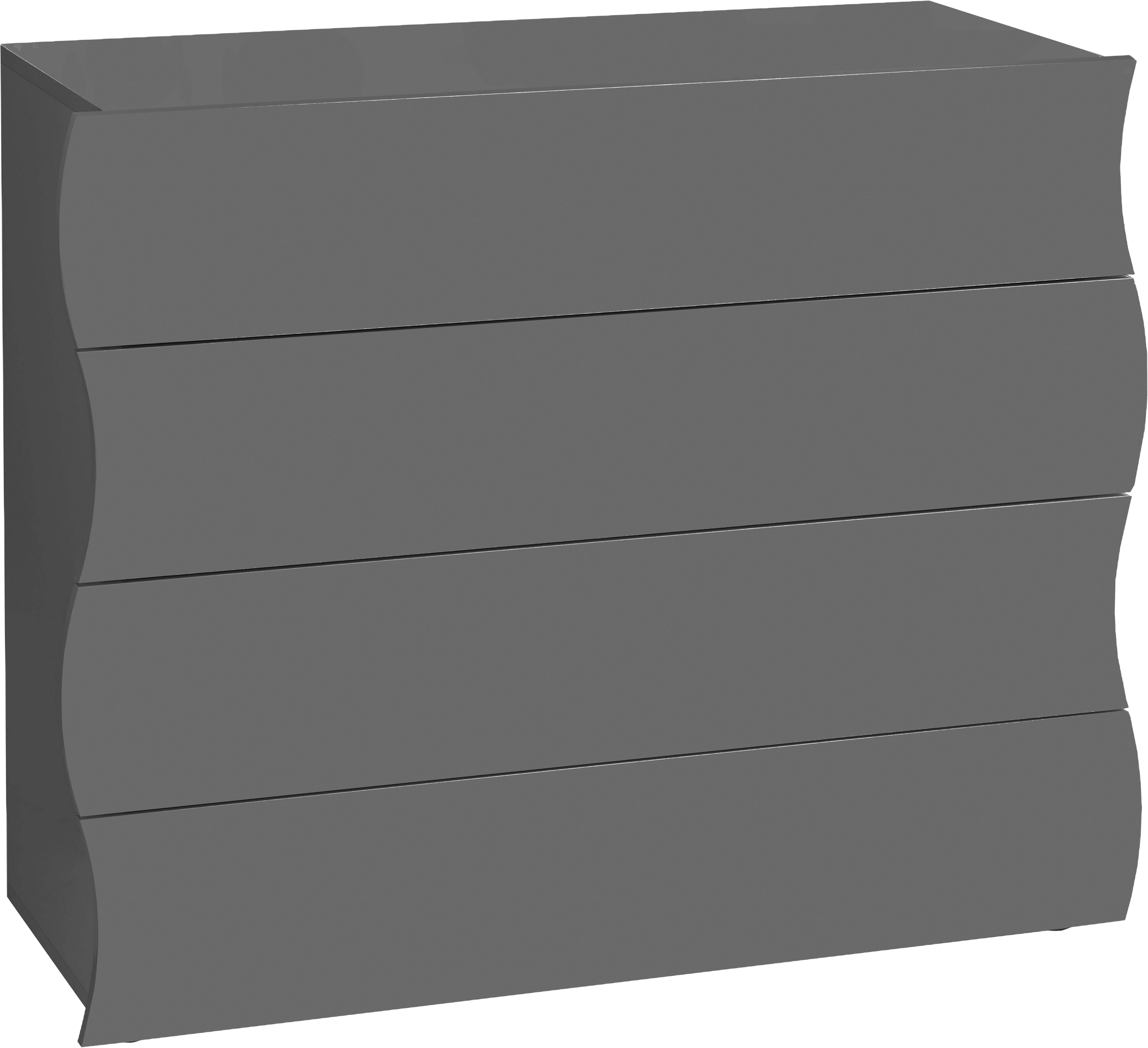 Home affaire Kommode, Onda, 89 cm breit, Anthrazit matt, mit 4 Schubladen, Made in Italy