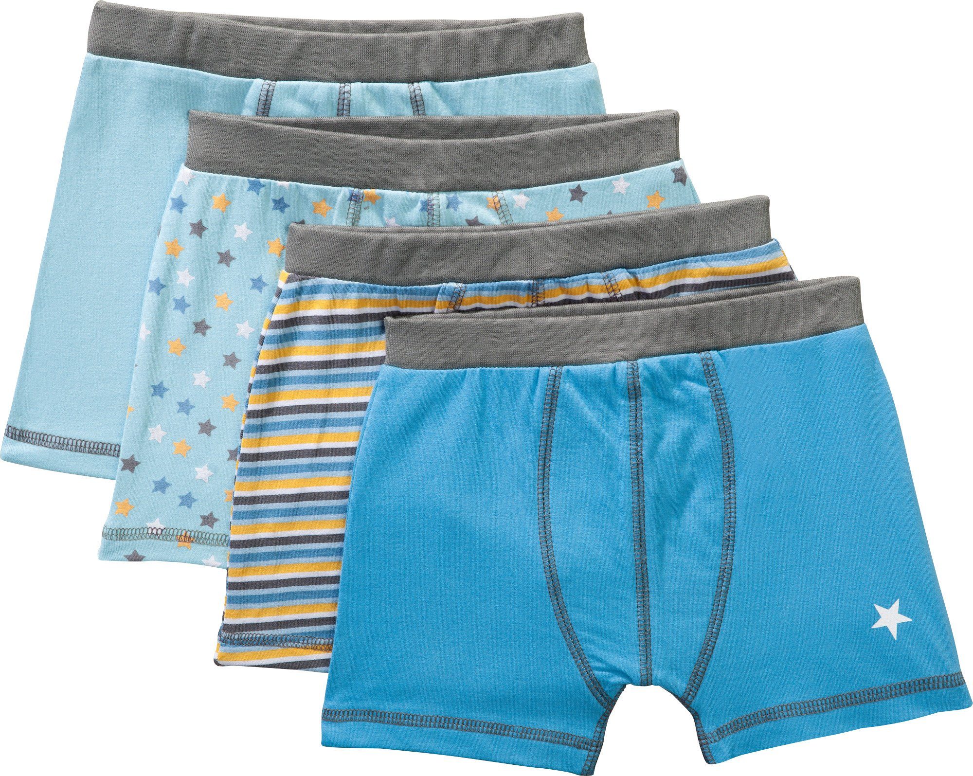 Müller (4-St) 4er-Pack Jungen-Pants Single-Jersey Slip Erwin Streifen