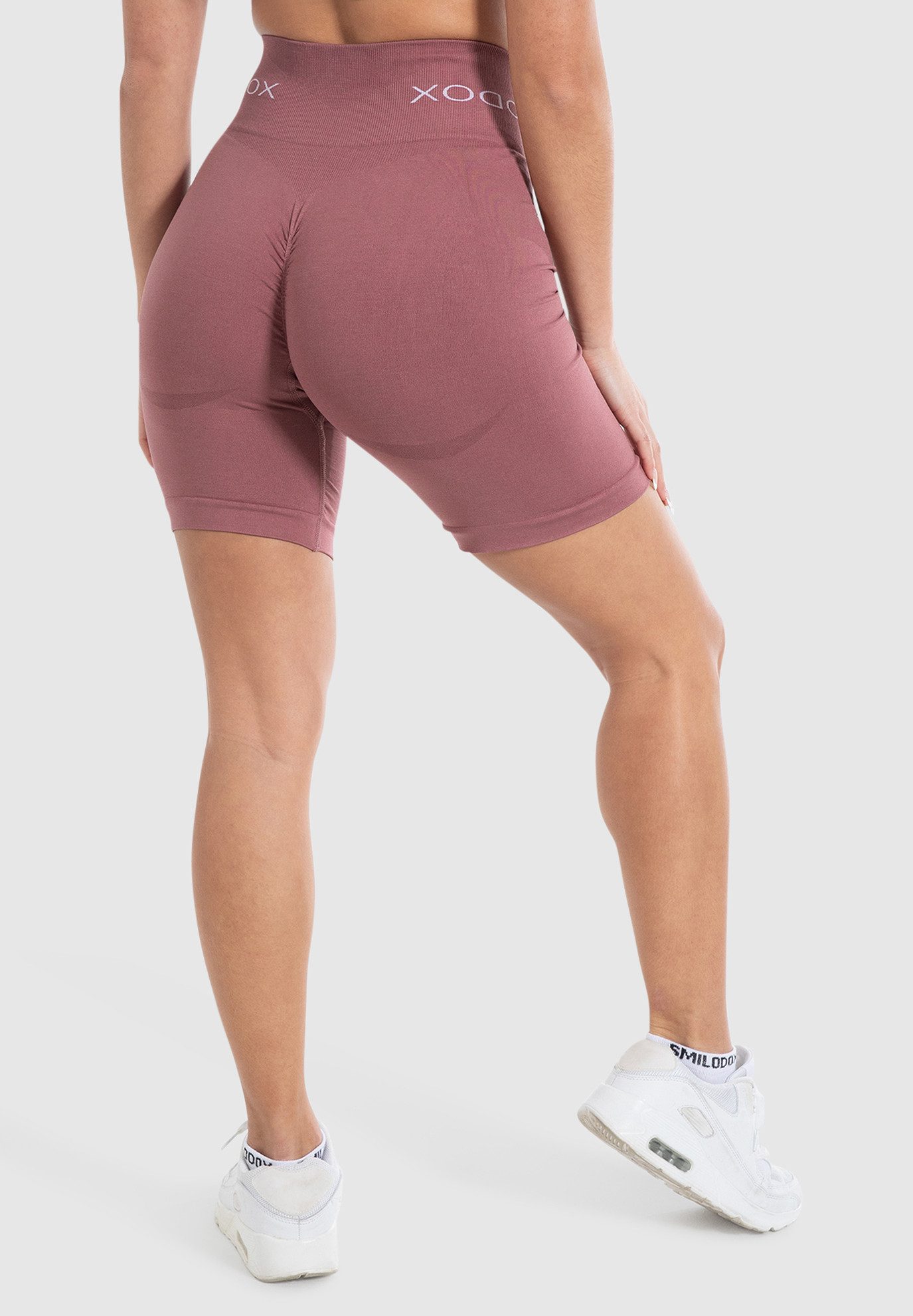 Smilodox Shorts Azura, Seamless Booty Scrunch Radlerhose mit Schriftzug Yog günstig online kaufen