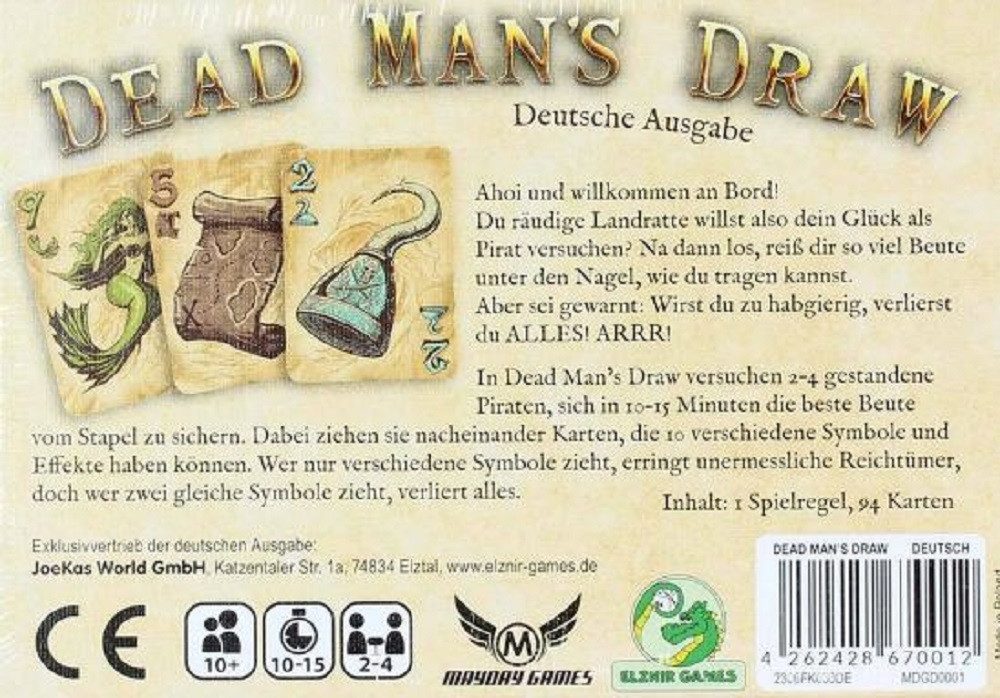 Heidelberger Spieleverlag Spiel Dead Man's Draw - Deutsch - Familienspiel Kartenspiel