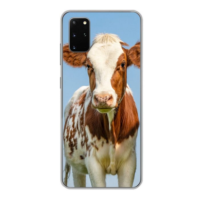 MuchoWow Handyhülle Kühe - Himmel - Tiere - Bauernhof - Porträt Phone Case Handyhülle Samsung Galaxy S20 Plus Silikon Schutzhülle