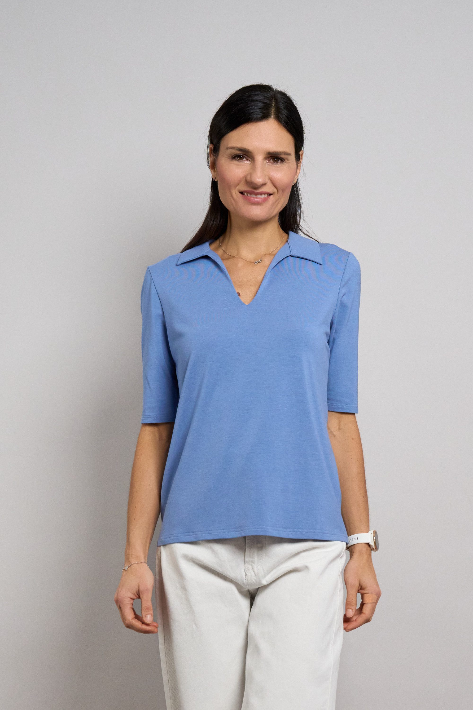 Seidel Moden Poloshirt Mit V-Ausschnitt - MADE IN GERMANY günstig online kaufen