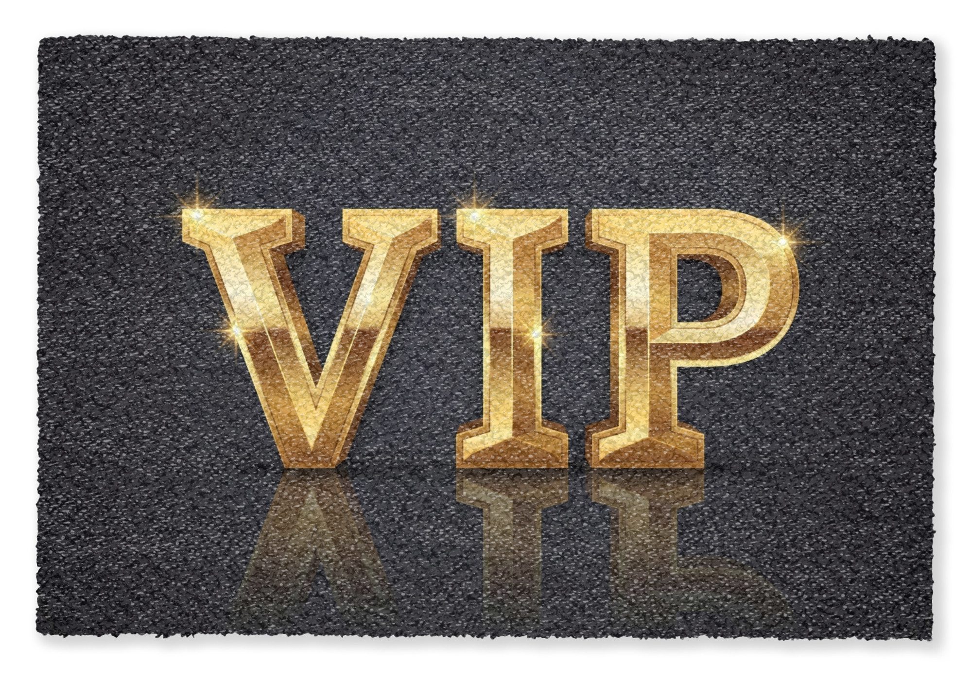 MuchoWow Fußmatte VIP - Gold - Glitzern, Rechteckig, innen Schmutzfangmatte, Tür, Schmutzfänger Flur, Teppich 60x40 cm
