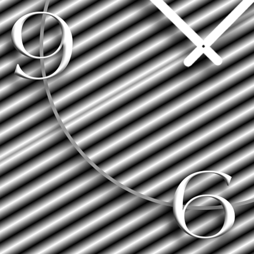 dixtime Wanduhr Abstrakt grau Designer aus Alu-Dibond) Wanduhr 3D-Optik 4mm Wanduhren kein Design modernes leise (Einzigartige