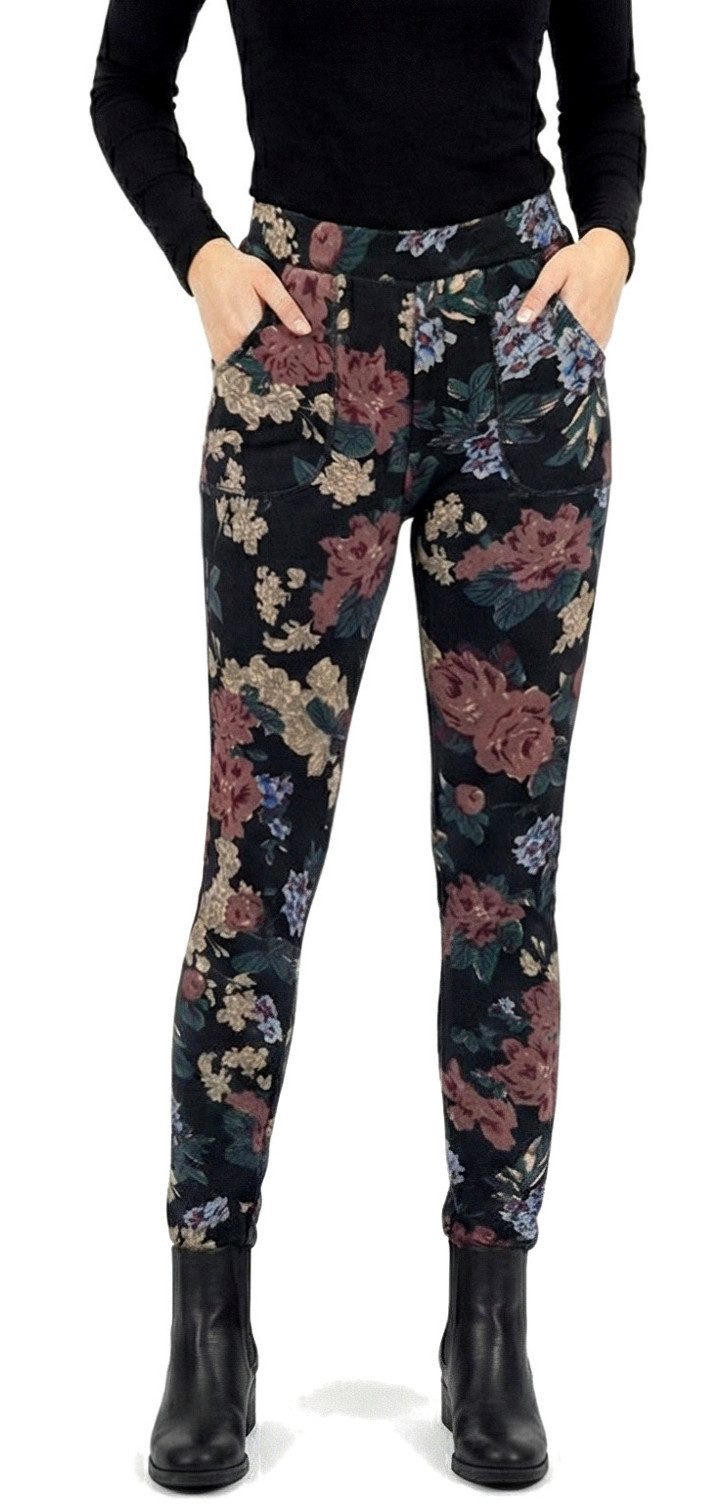 dy_mode Thermohose Damen Thermohose Warme Winterhose / Thermoleggings Thermo Schlupfhose Middel Waist, mit Innenfutter, mit elastischem Bund
