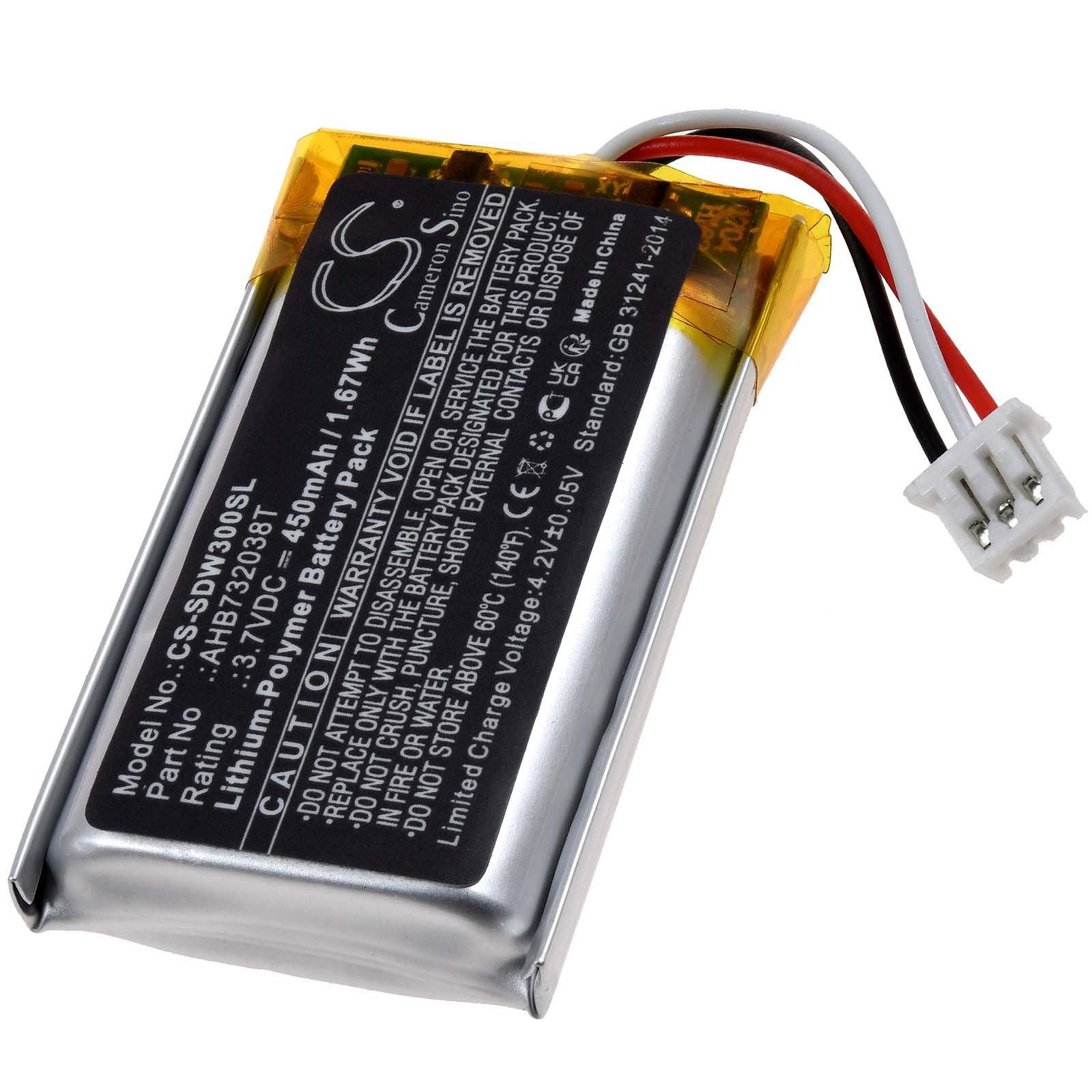 Powery Akku passend für Sennheiser MB Pro Akku 450 mAh (3.7 V)