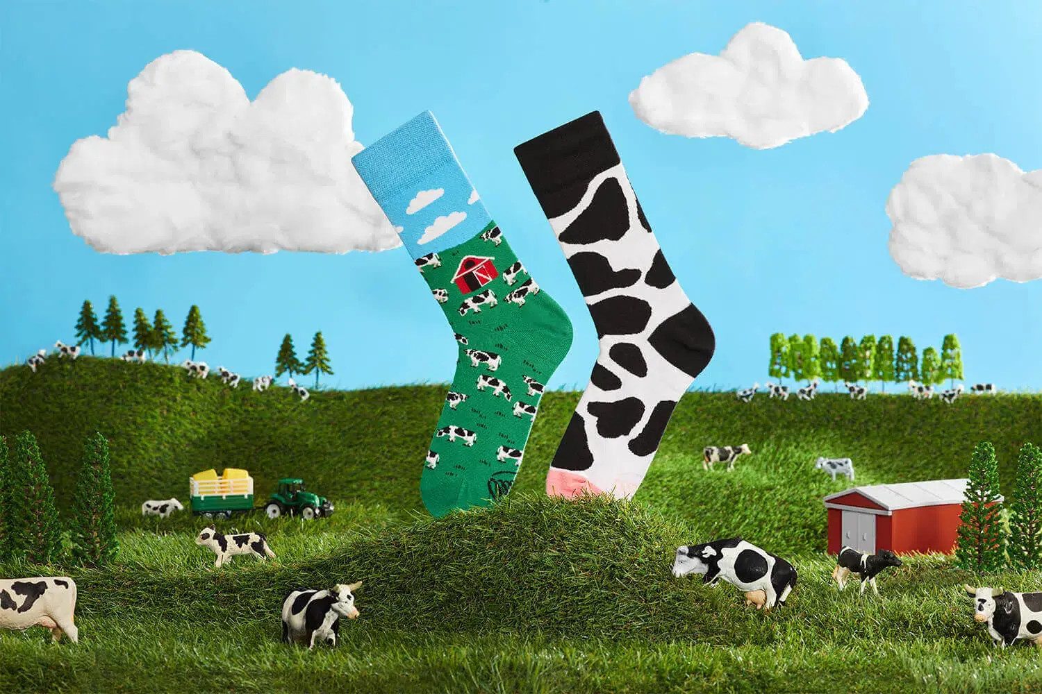 Many Mornings Freizeitsocken Many Mornings Socken Holy Cow (1 Paar, 1-Paar, 1 Paar) immer ein dismatching Paar