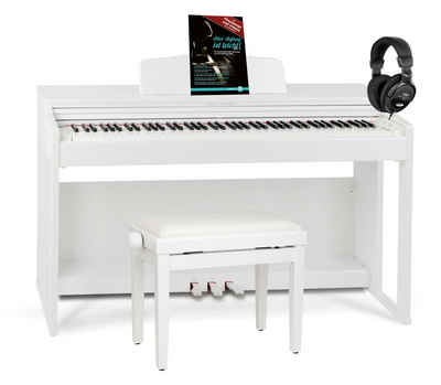 Classic Cantabile Digitalpiano DP-230 E-Piano - 88 Tasten mit Hammermechanik - USB, Audio und MIDI (Spar-Set, inkl. Klavierbank, Kopfhörer & Schule), Begleitautomatik mit Synchro-Start