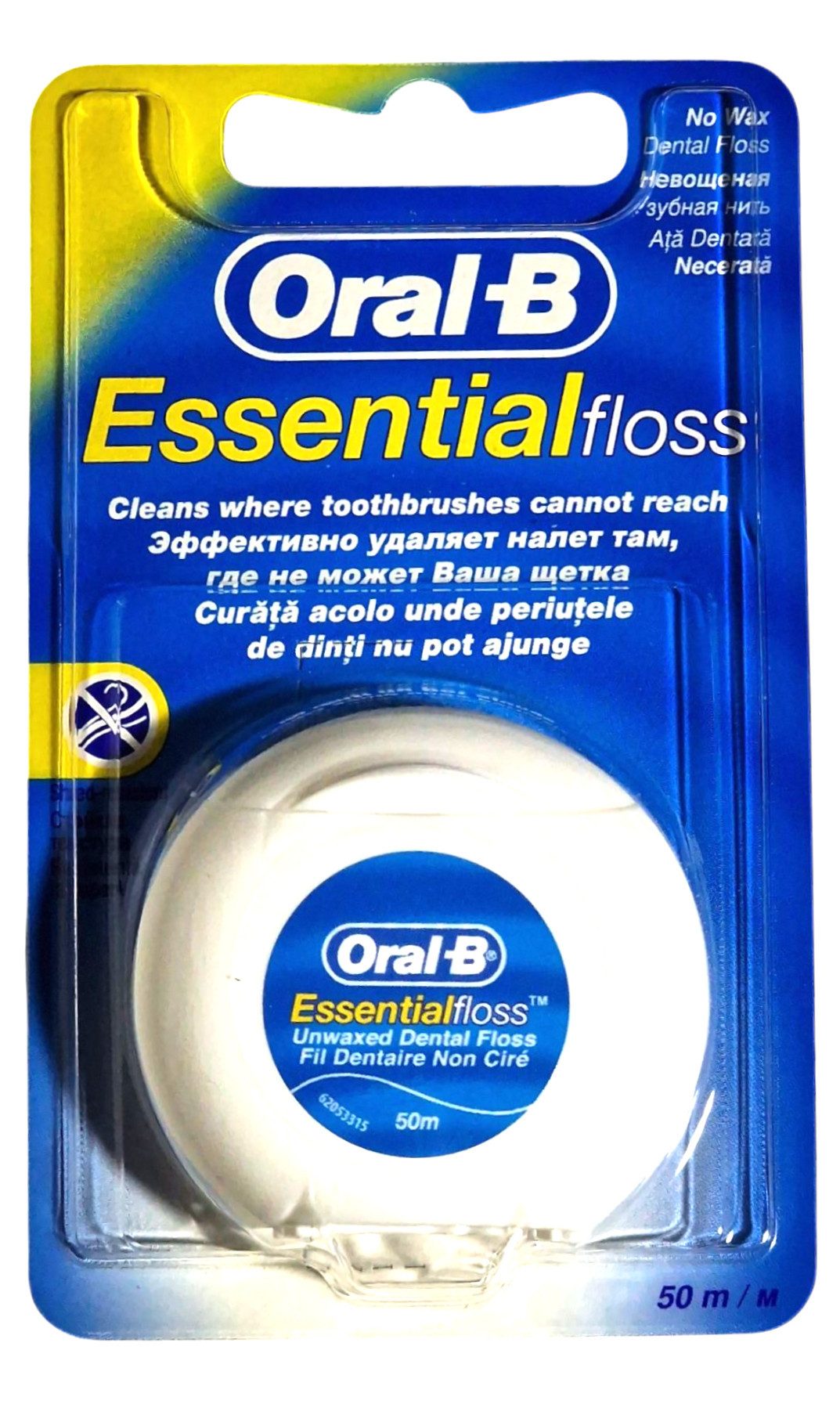 Zahnseide 4x Oral B Essential Floss ungewachst neutral 4x 50m