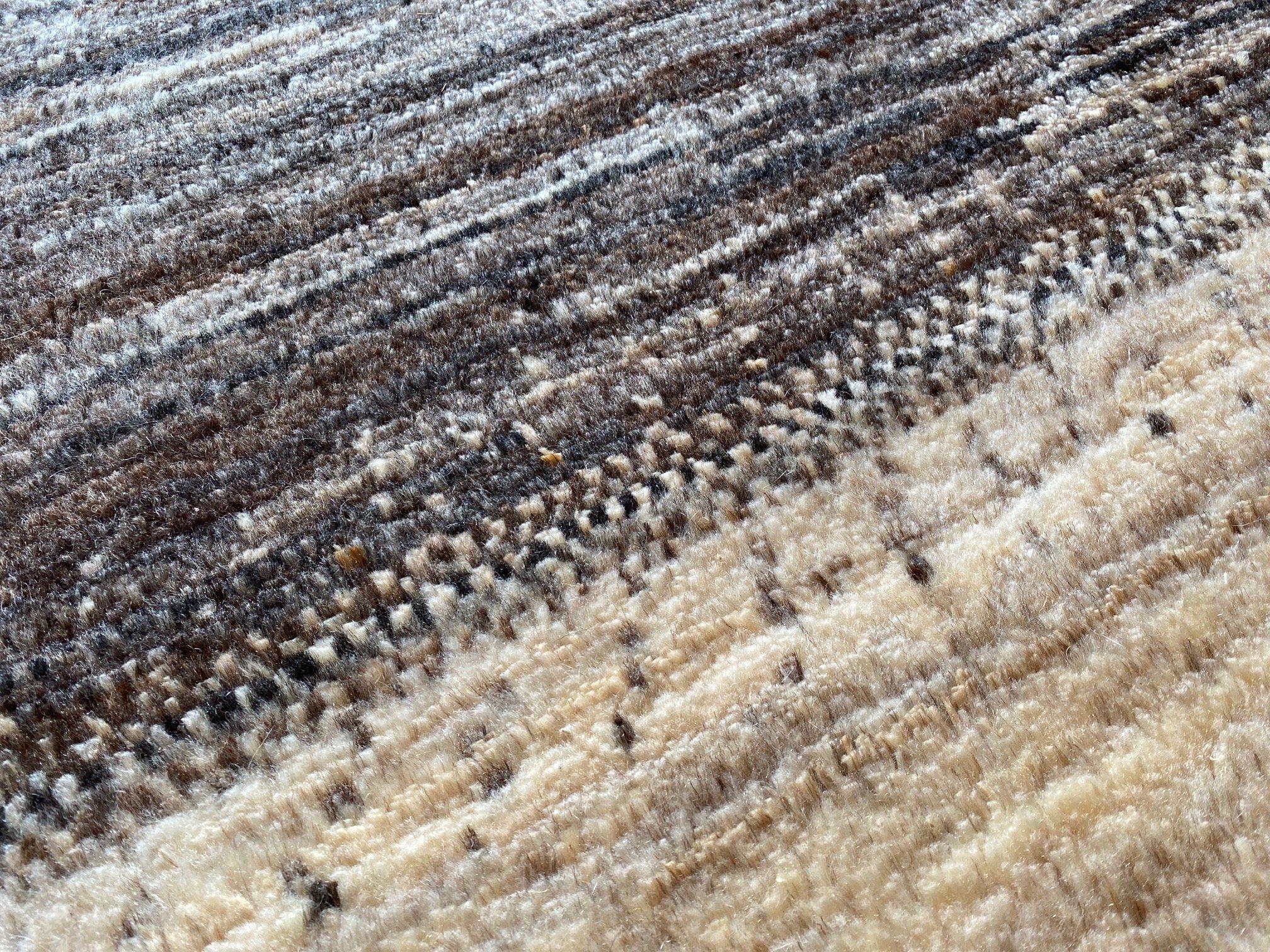 Hochflor-Teppich Perserteppich Handgeknüpft ungefärbtem aus Schurwolle Gabbeh 191x150, Teppich Morgenlandbazar, Handgesponnen Perser