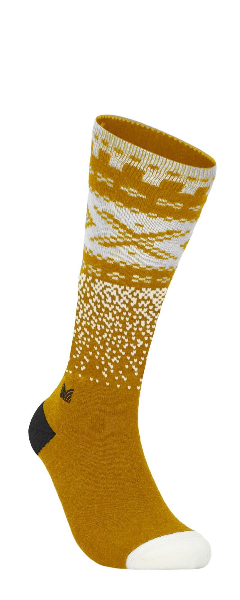 Dale Dark Dale Thermosocken Offwhite Norway - Mustard Socks Of Norway High Cortina of Grey -