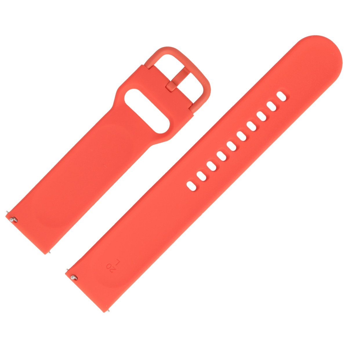 MARBURGER Uhrenarmband 20mm Silikon Fitness Smartwatch XL Extra Lang Rot