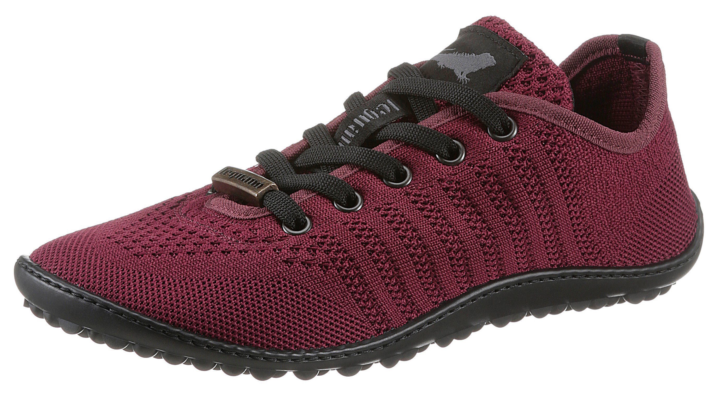 Leguano GO Barfußschuh mit praktischer Schnürung bordeaux | Minimalschuhe