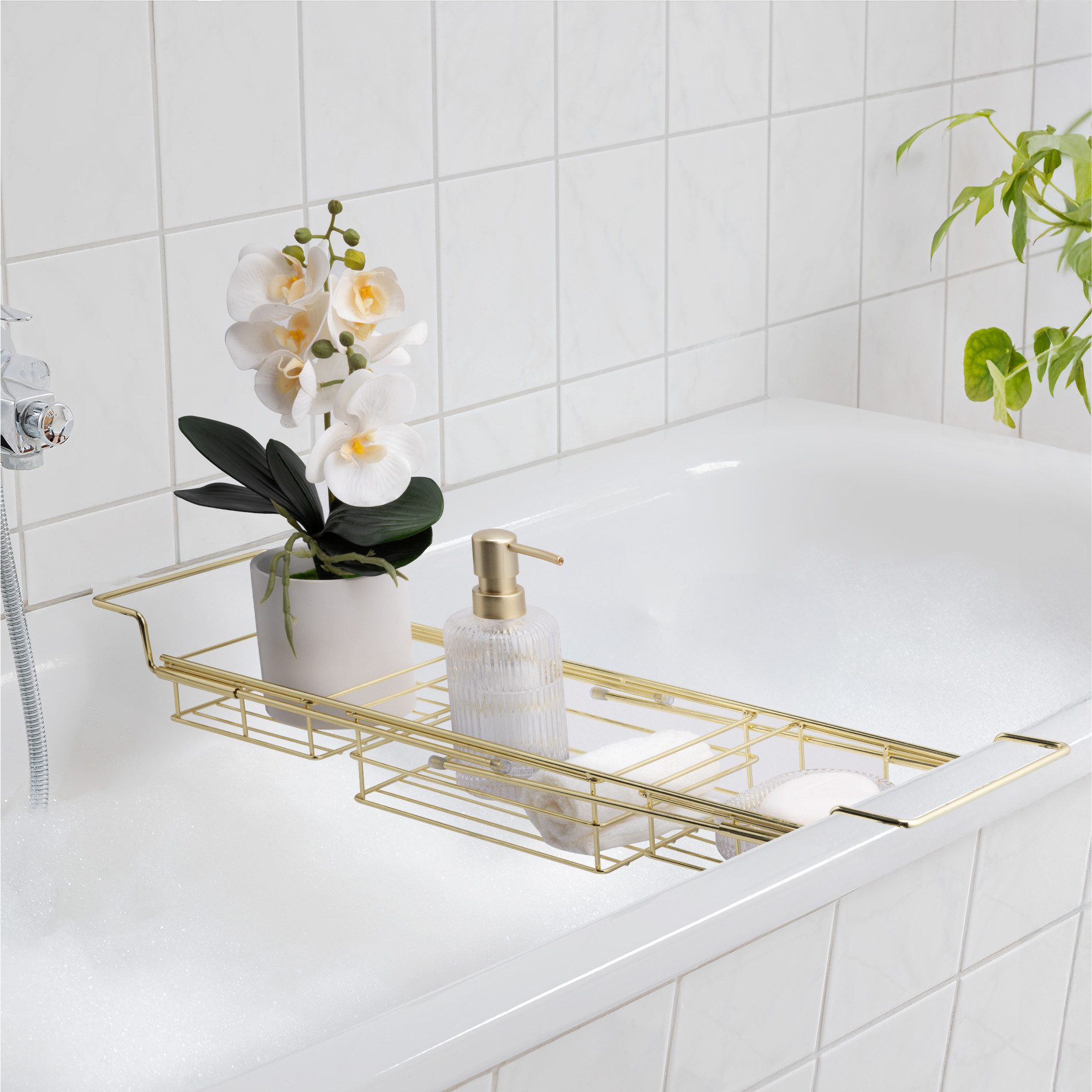 Navaris Badewannenablage Goldene Badewannenablage - Luxuriöses günstig online kaufen