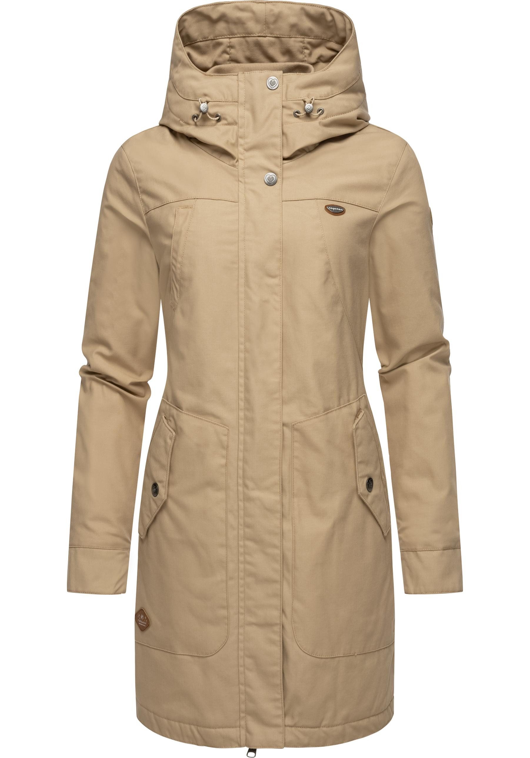Ragwear Wintermantel Jannisa stylischer Damen Winterparka mit Kapuze
