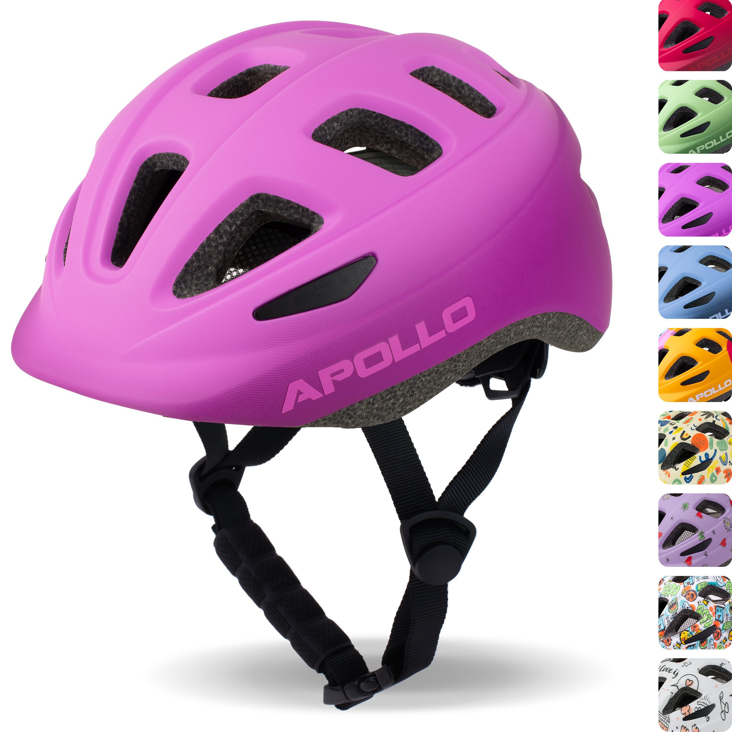 Apollo Inlineskates Fahrradhelm, Kinder & Jugendliche, Multisport-Helm, verstellbar, ab 3 Jahren
