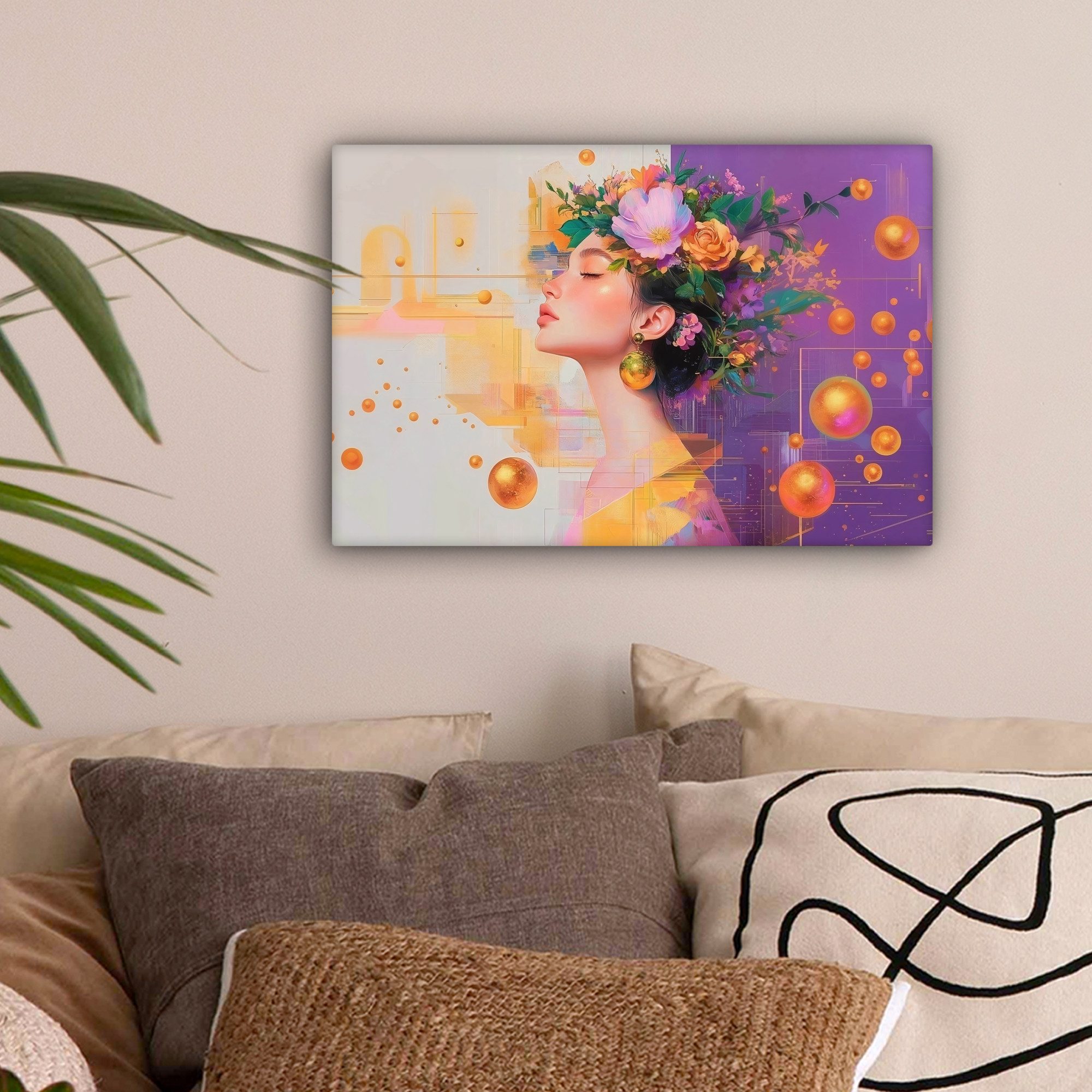 OneMillionCanvasses® Leinwandbild Abstrakt - Frau - günstig online kaufen