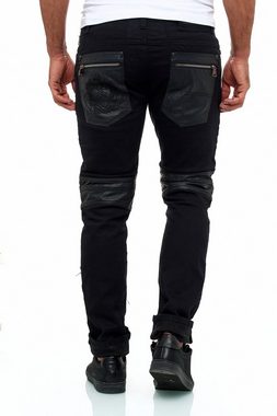 KINGZ Slim-fit-Jeans mit extravagantem Schrauben-Detail