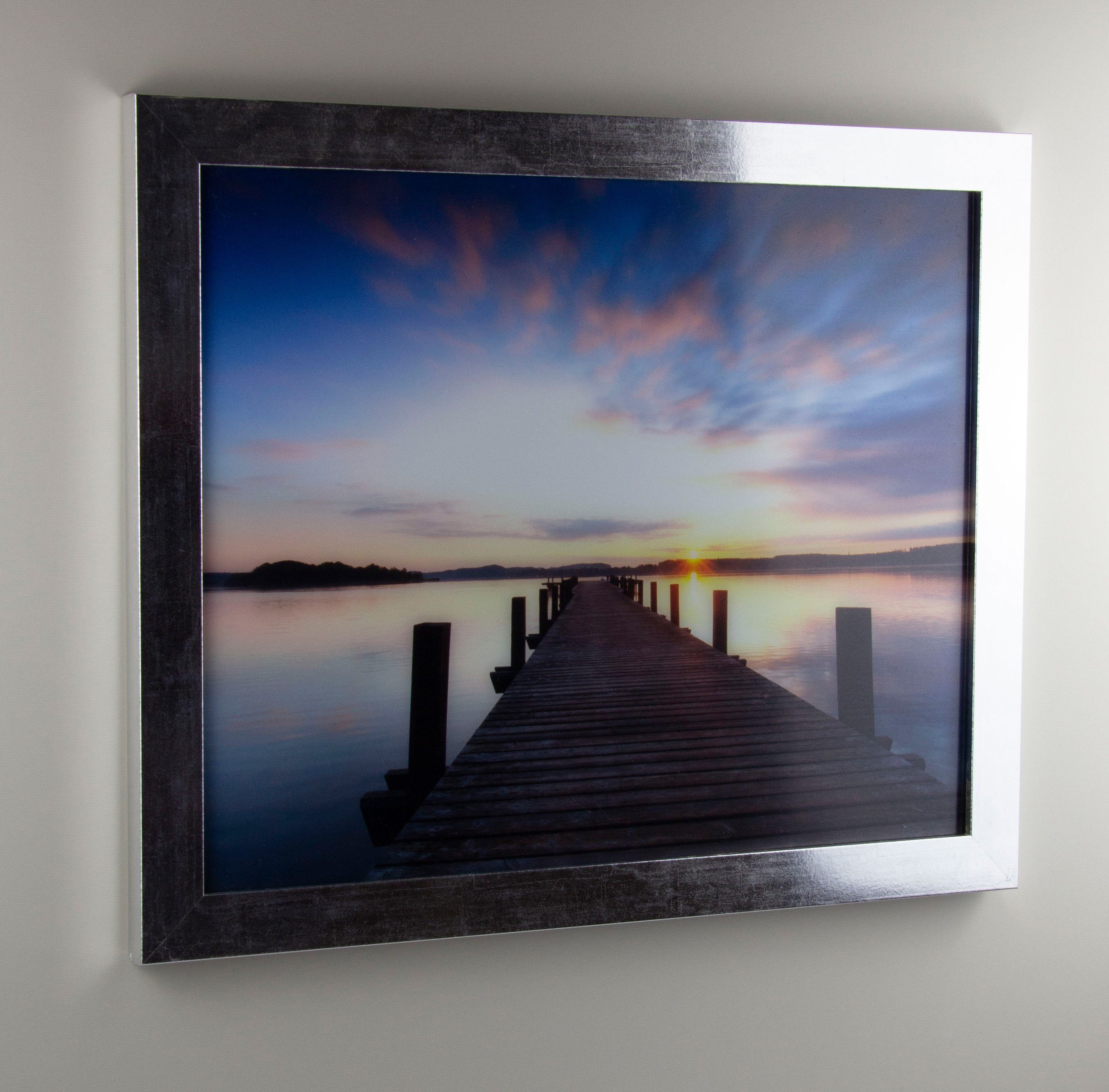 myposterframe Einzelrahmen Bilderrahmen Vintage Juno, (1 Stück), 20x20 cm, Silberglanz Vintage, MDF