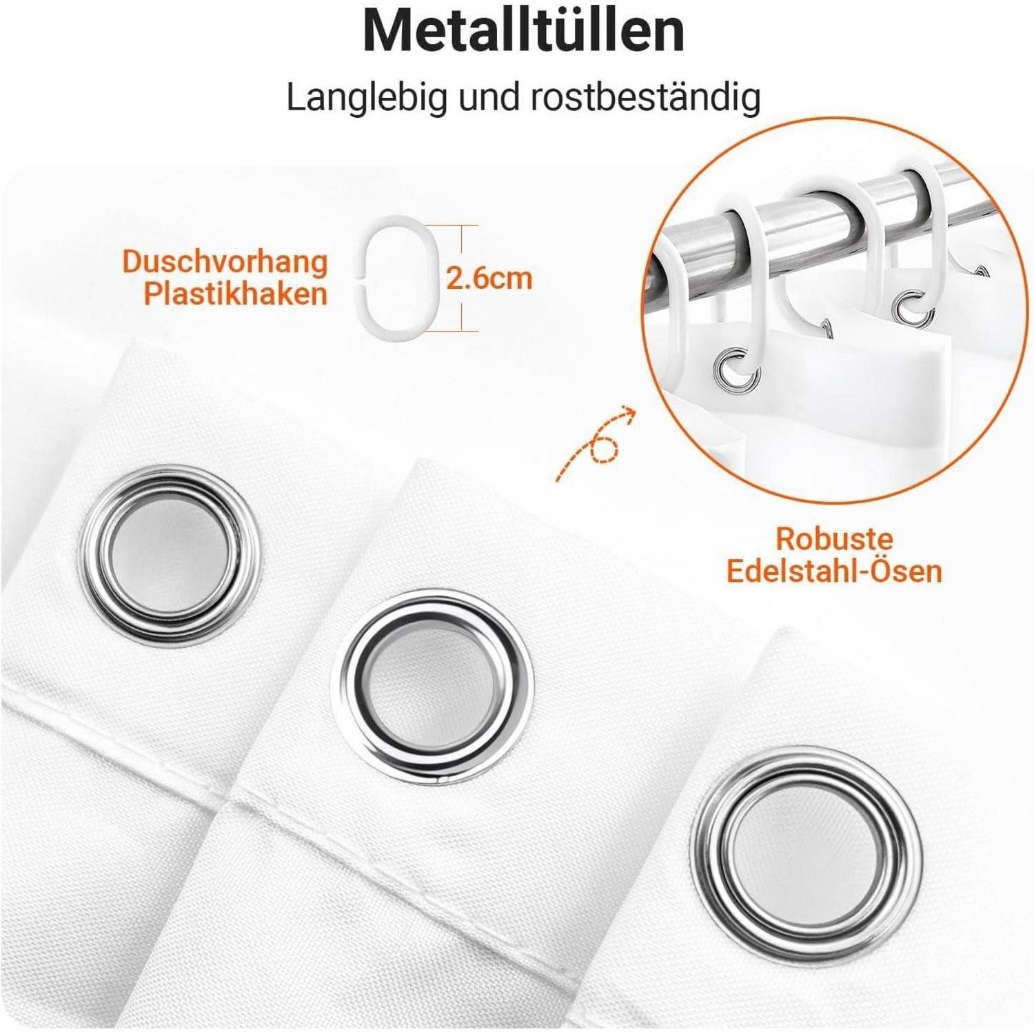 LuxusKollektion Duschvorhang Duschvorhang Blaue Blütenblätter 120x200cm