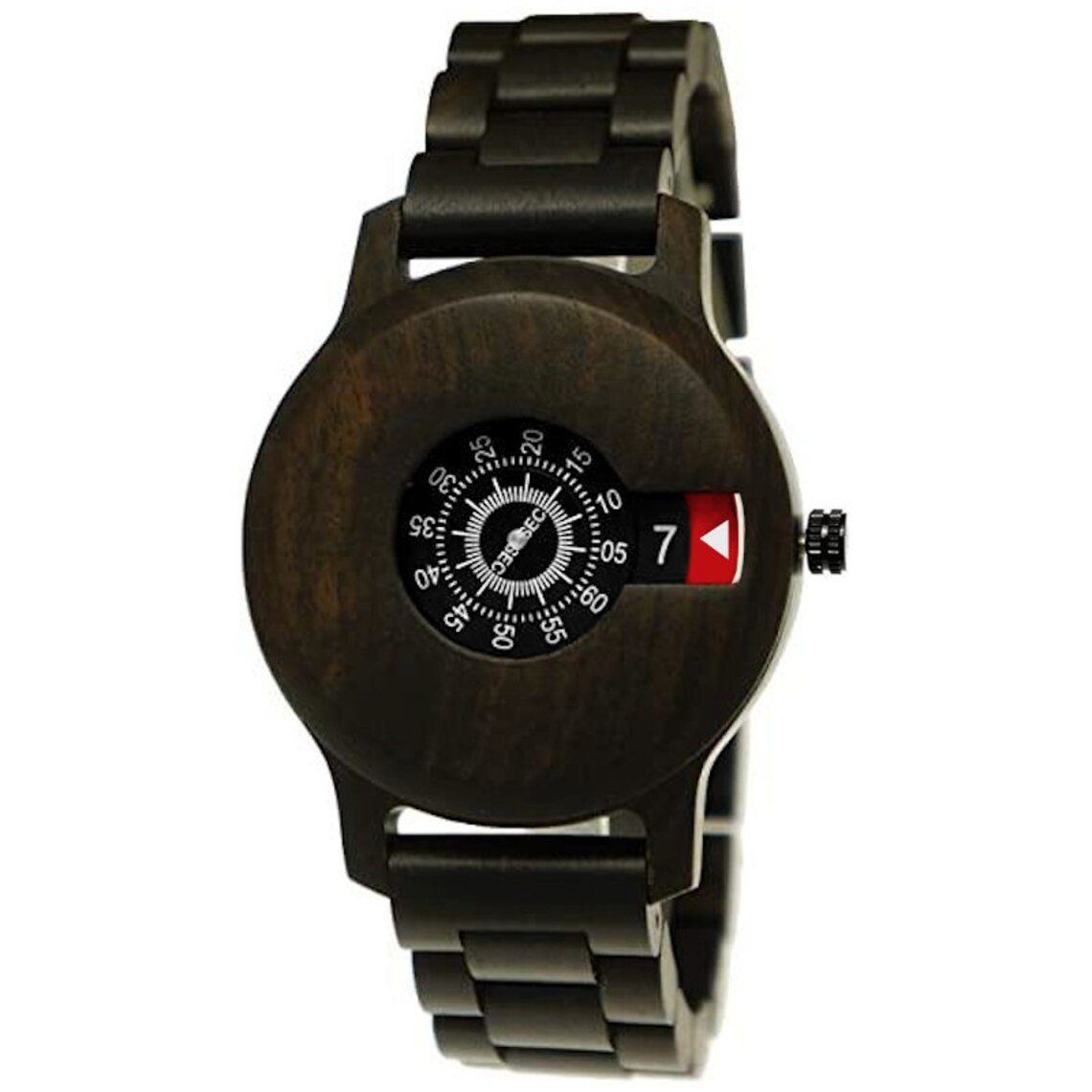 Holzwerk Quarzuhr HEIMBACH Damen und Herren Holz Armband Uhr in dunkelbraun & schwarz