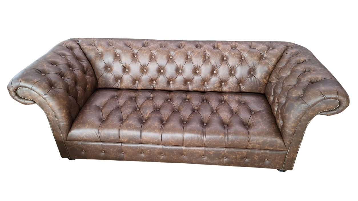 Xlmoebel Chesterfield-Sofa Chesterfield Sofagarnitur 3+2+1 Polster Möbel Set 3tlg. Sofort, 3 Teile, Made in Europa