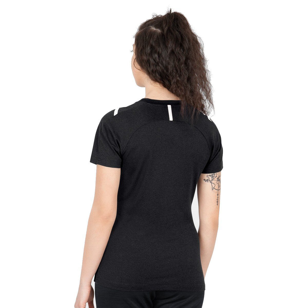 Jako T-Shirt Sport-Shirt Challenge - Polyester-Stretch-Jersey - schwarz/weiss Damen
