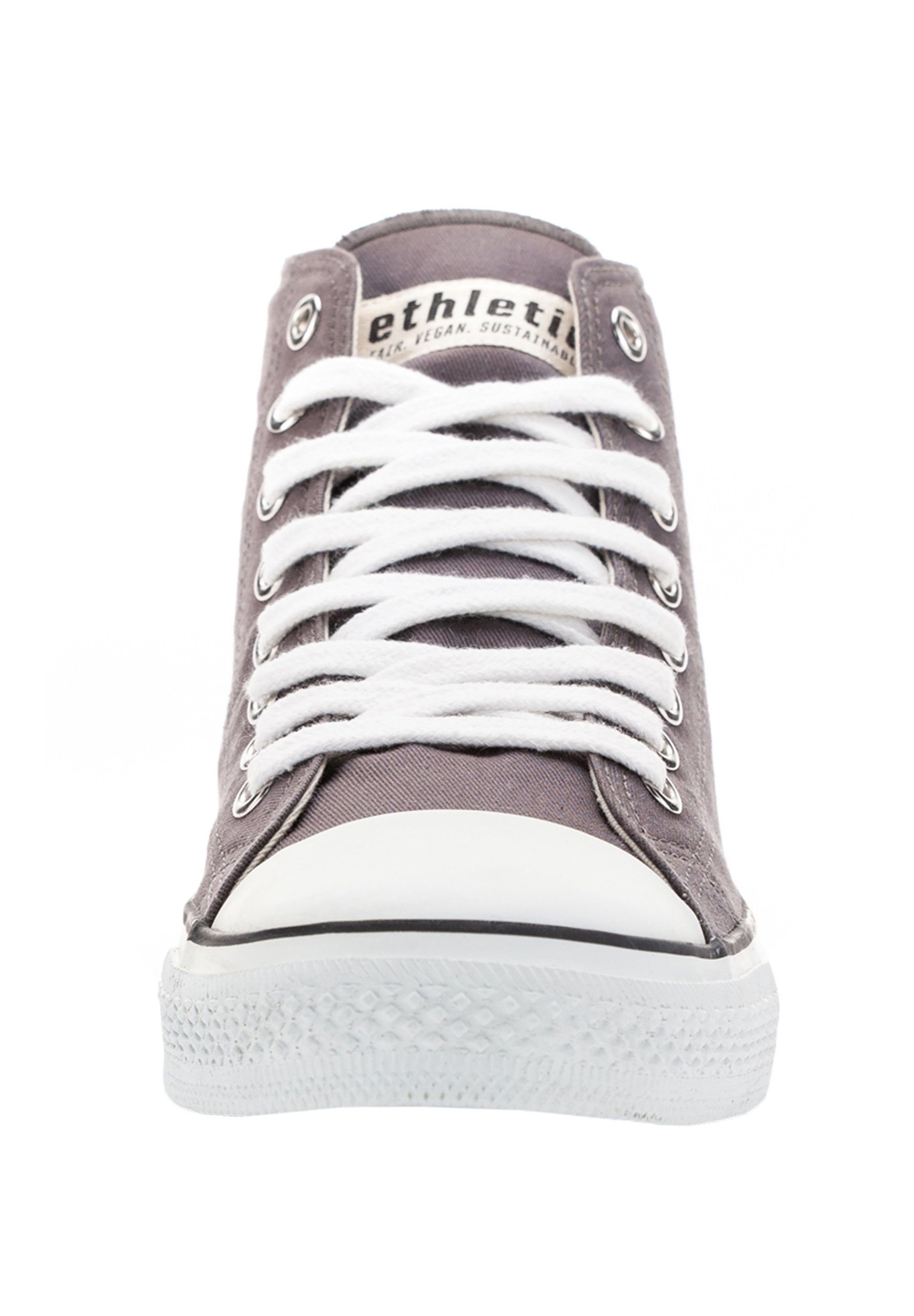 white - Fairtrade just Hi Cut Cap grey pewter White Produkt Sneaker ETHLETIC