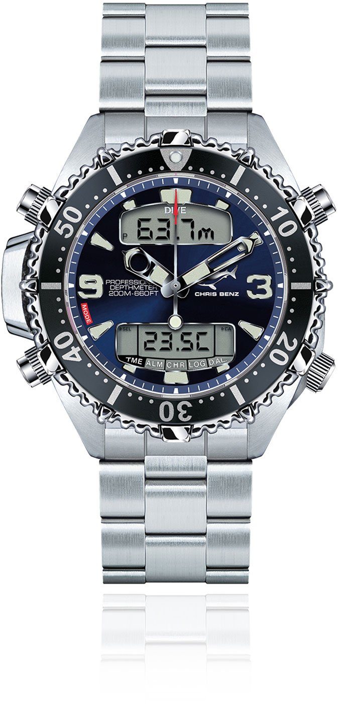 Chris Benz Orologio Quarzo Uomo con Cinturino in caucciú CB D200X G SBG
