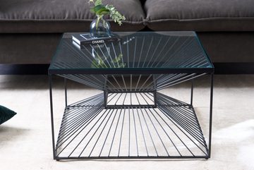 riess-ambiente Couchtisch ILLUSION 60cm schwarz / transparent (Einzelartikel, 1-St), Wohnzimmer · Glas · Metall · eckig · handmade · Modern Design