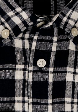 seidensticker Businesshemd Schwarze Rose Regular Langarm Button-Down-Kragen Karo