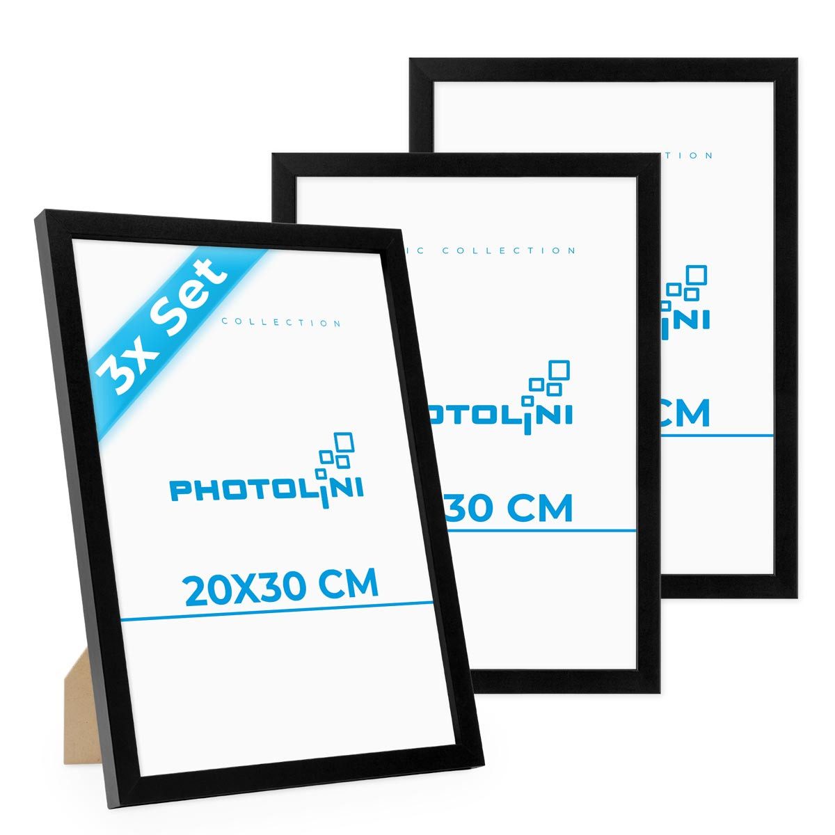 PHOTOLINI Bilderrahmen 3er Set modern mit bruchsicherem Acrylglas, Holz MDF günstig online kaufen