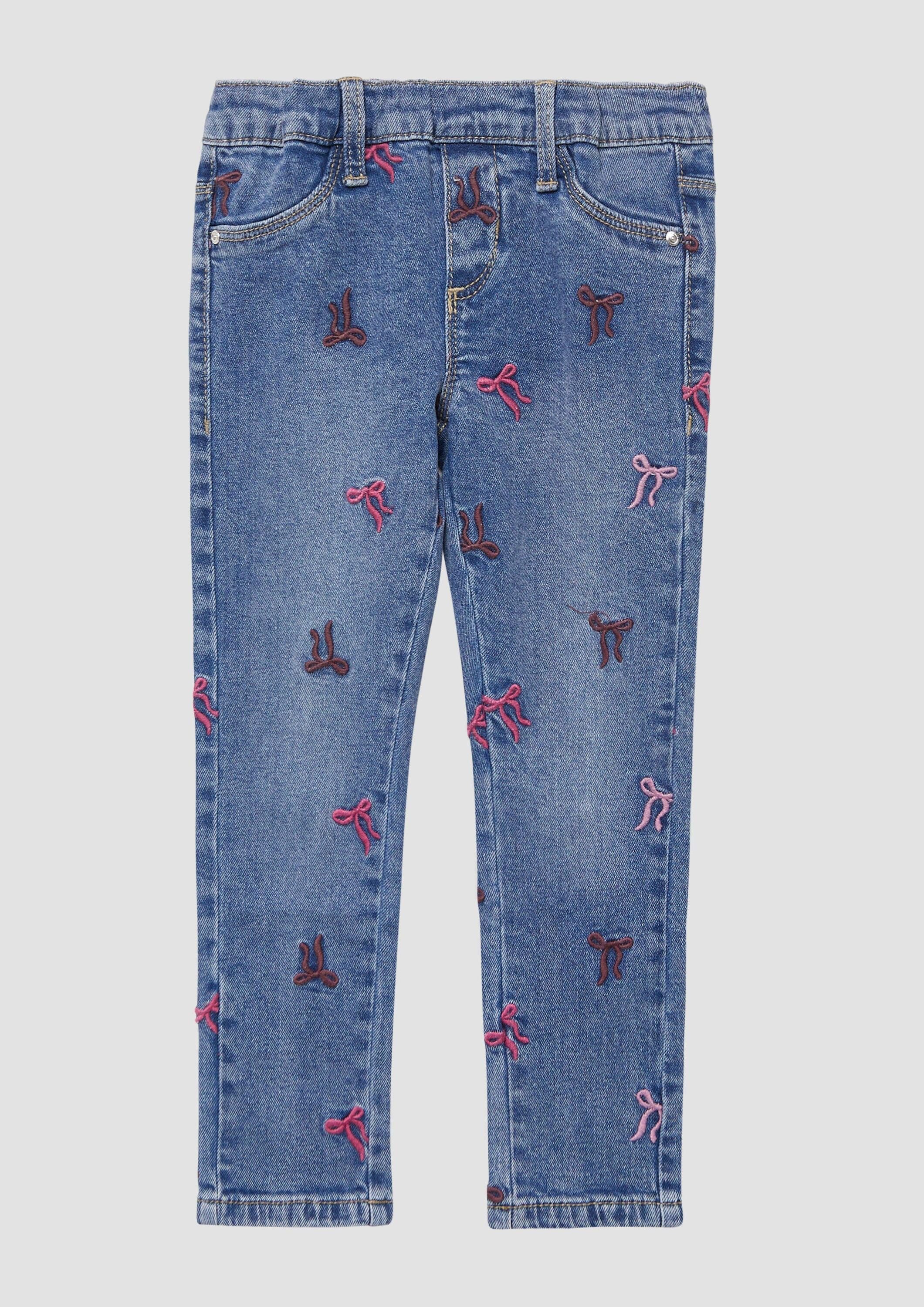 s.Oliver Skinny-fit-Jeans Jeans-Hose TREGGINGS Jeans Treggings / Skinny Fit / Mid Rise / Skinny Leg / mit Stickerei