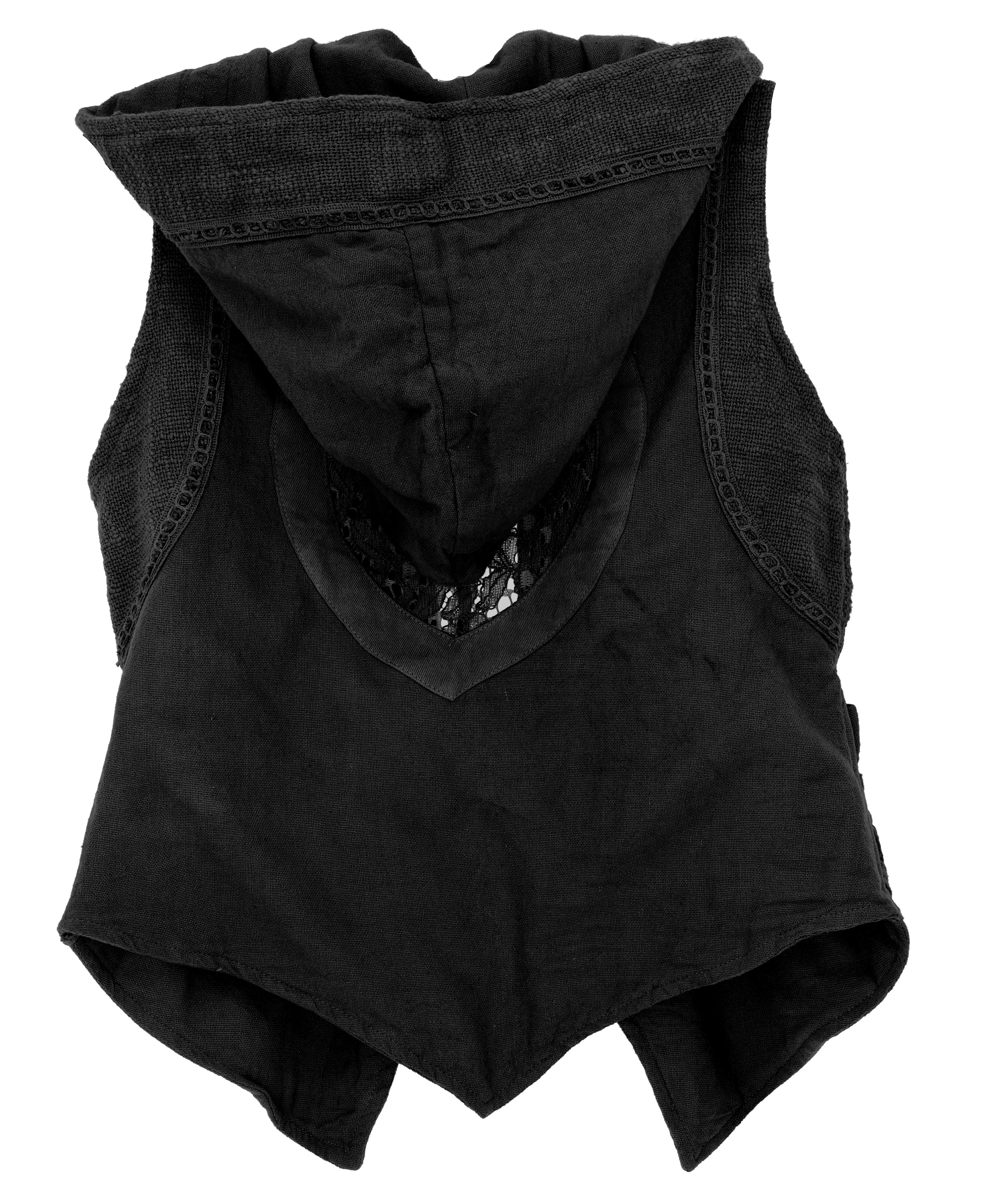Guru-Shop T-Shirt Goa Psytrance Weste, Pixi Weste, Boho Weste mit.. alternative Bekleidung
